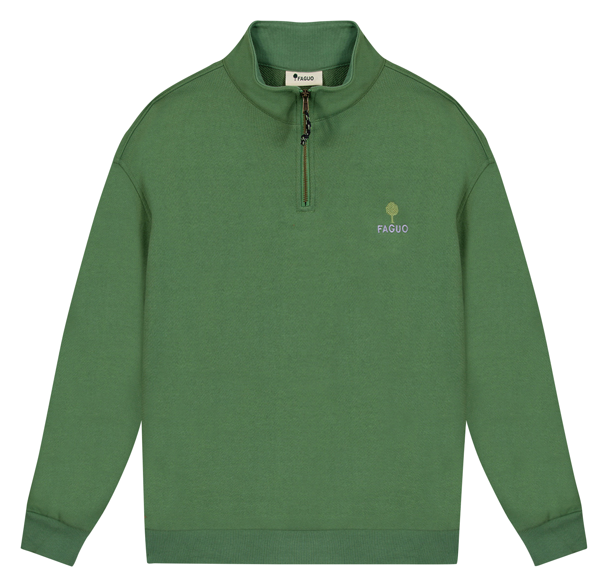 <Sweatshirt Oversize mit Stehkragen aus Bio-Baumwolle</p> FAGUO Blau