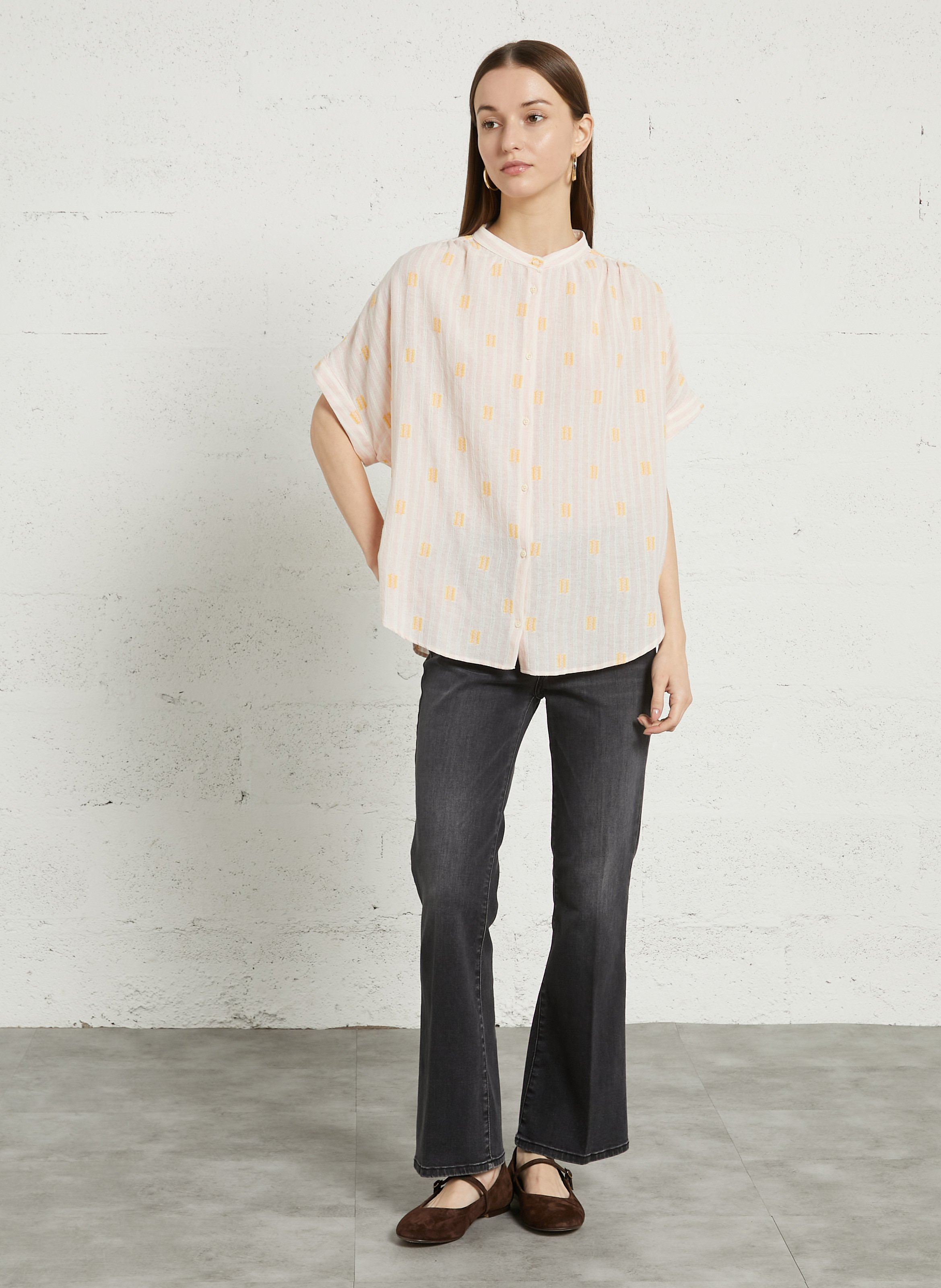 Flared cotton-blend jeans MAX MARA WEEK END Black