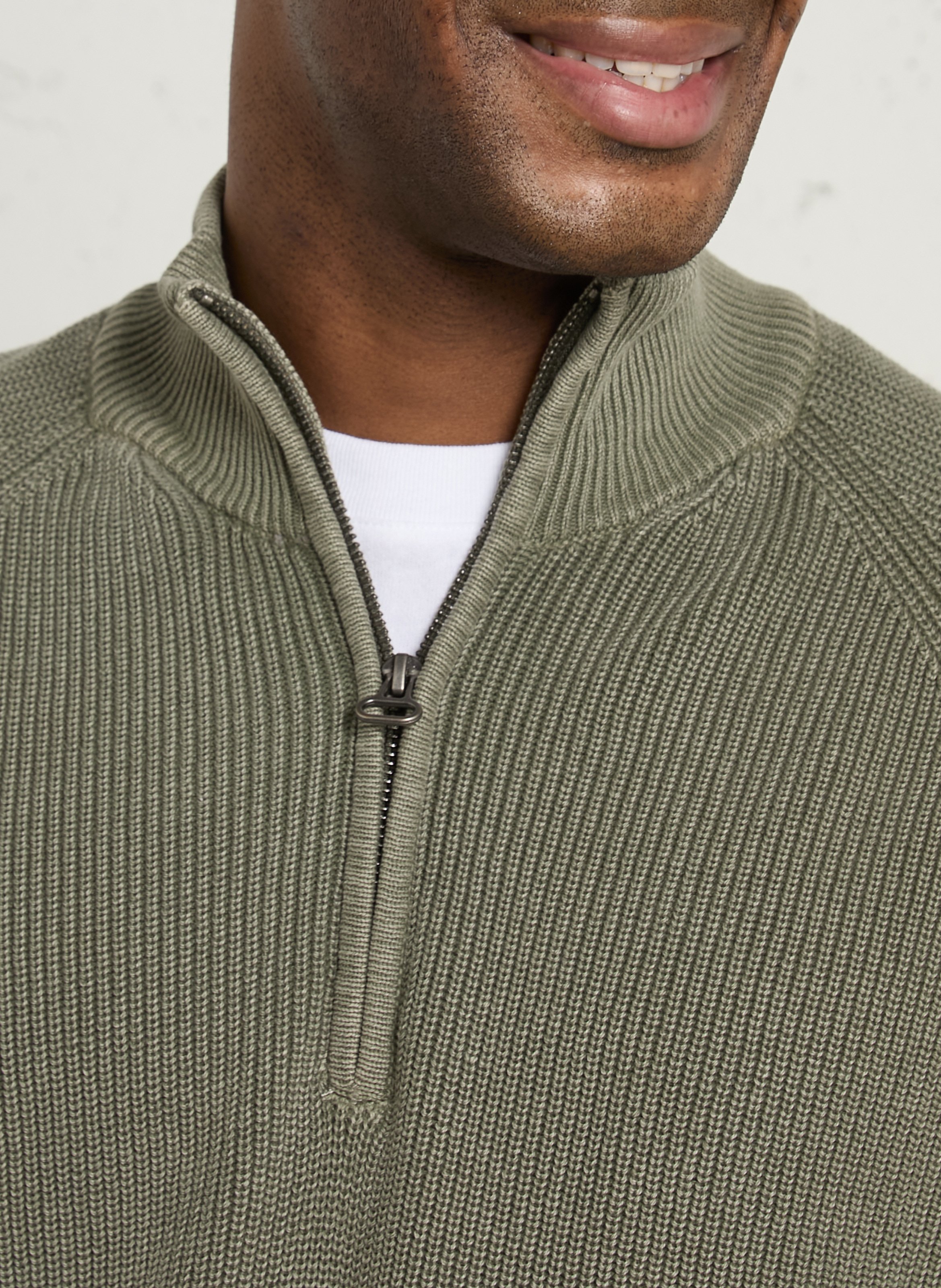 Pull droit côtelé en coton PEPE JEANS Vert