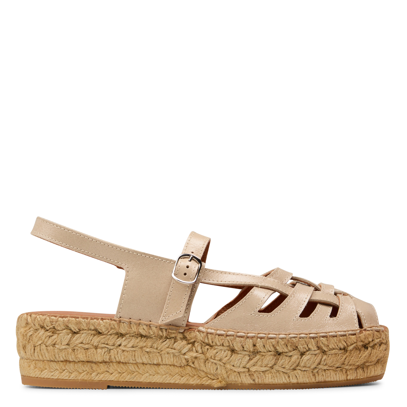 Leather espadrilles NAGUISA Brown