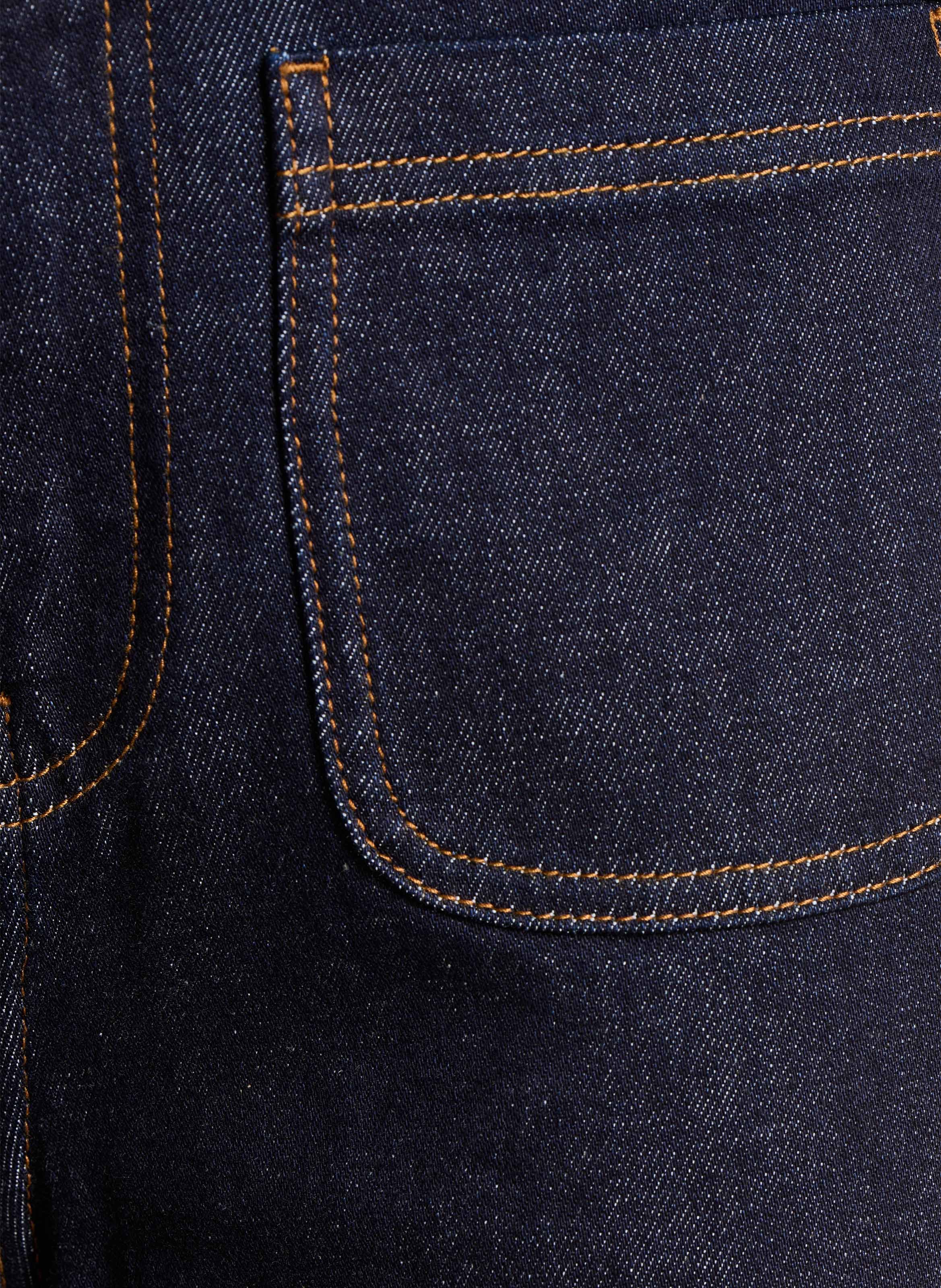 Jean cropped en coton bio mélangé LA FEE MARABOUTEE Bleu