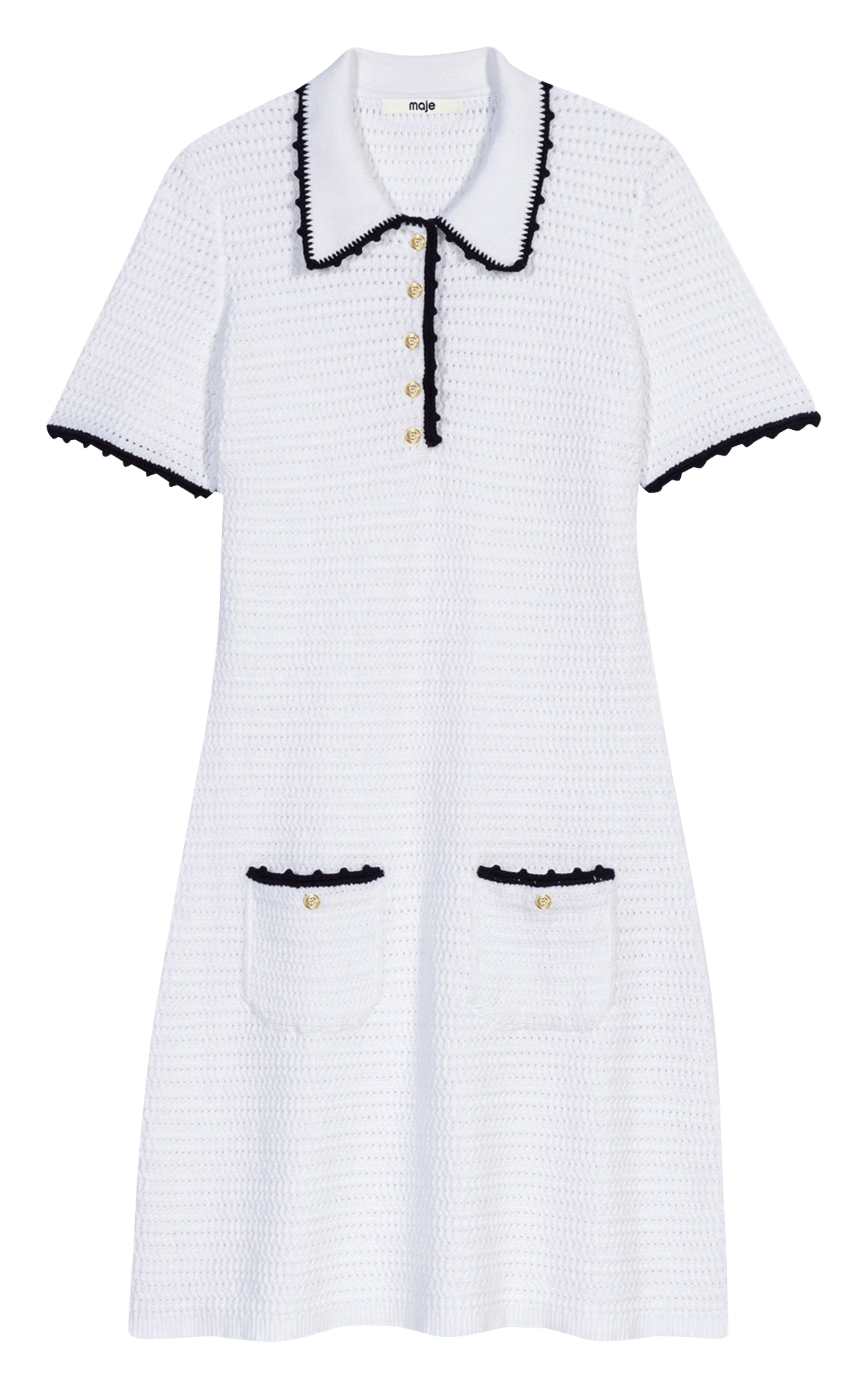 Robe courte ajustée MAJE Blanc