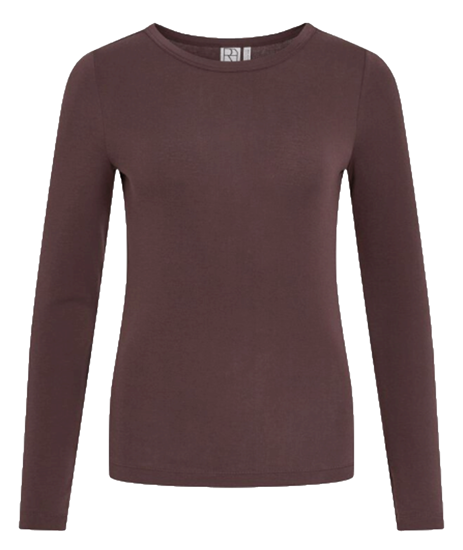 Fitted round neck t-shirt ROUGE EDIT Brown