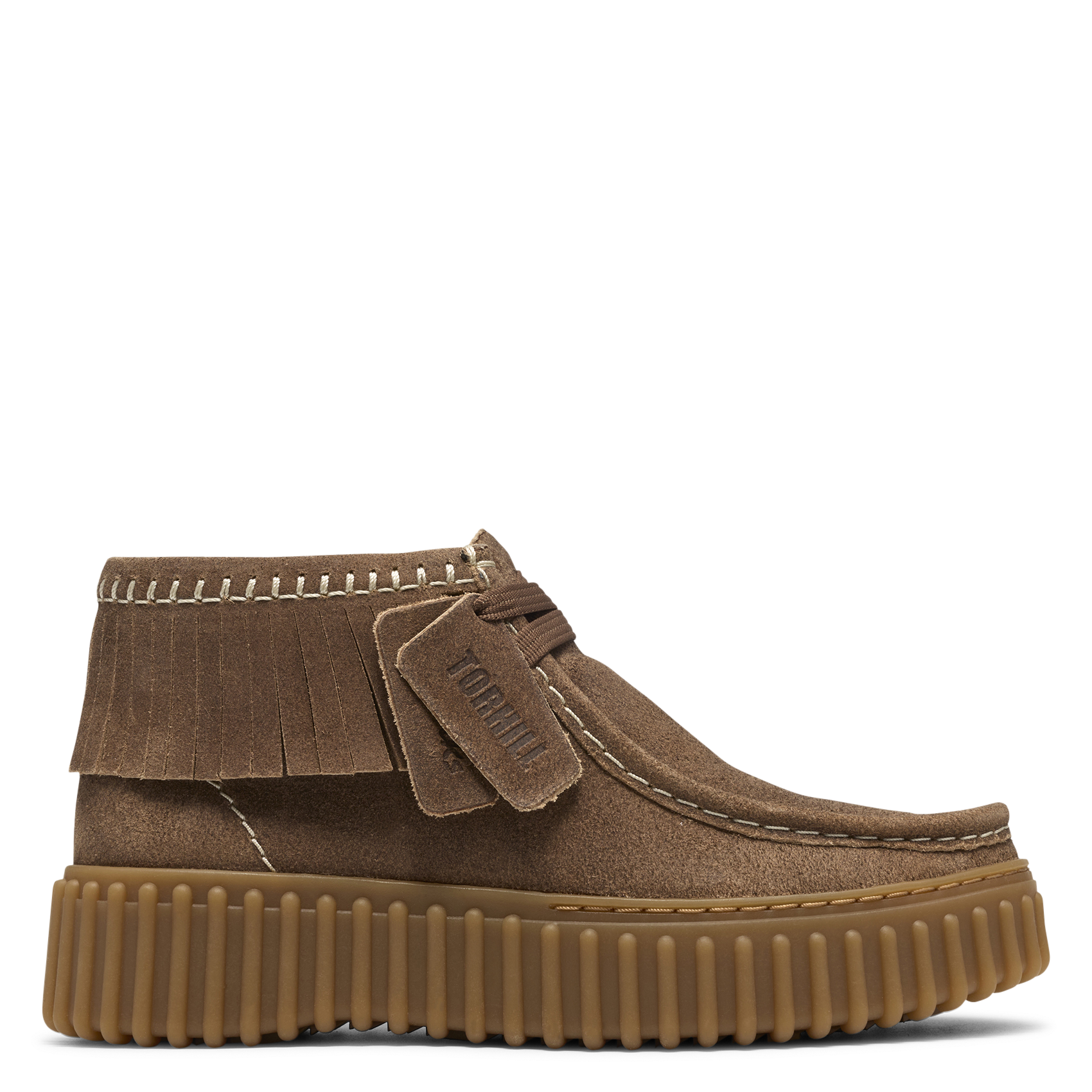 Lederstiefel mit abgerundeter Spitze CLARKS Braun