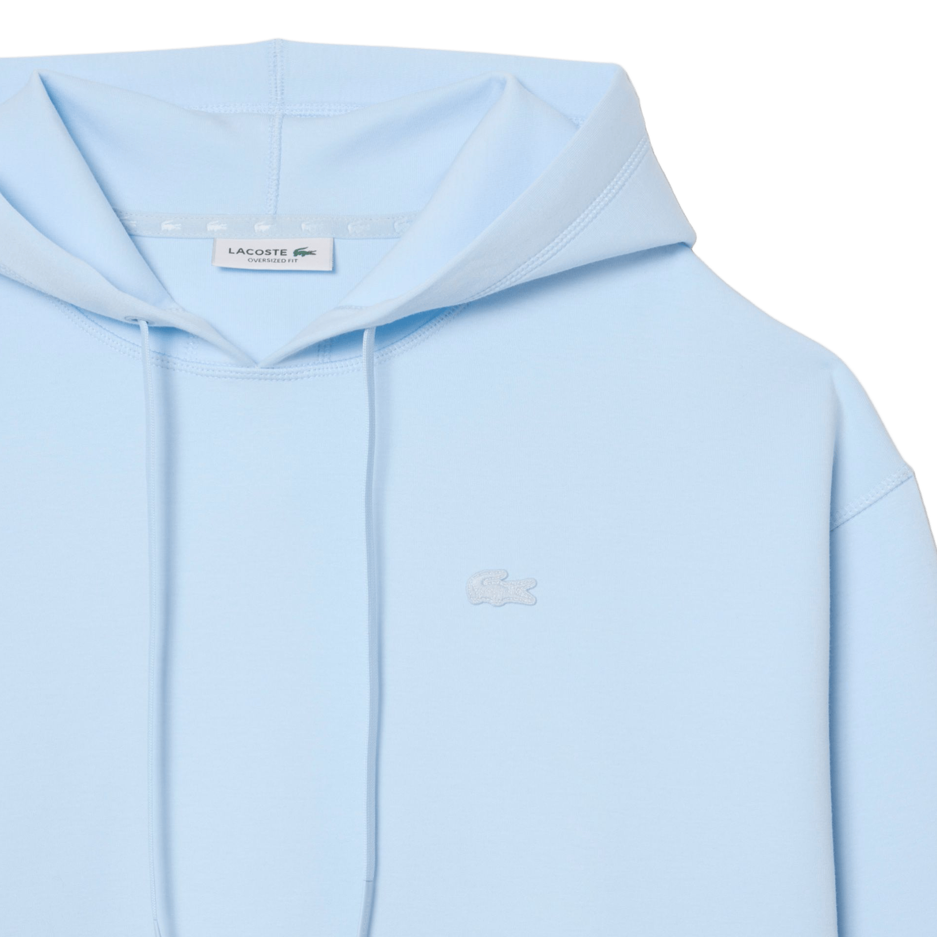 Oversized cotton-blend hoodie LACOSTE Blue