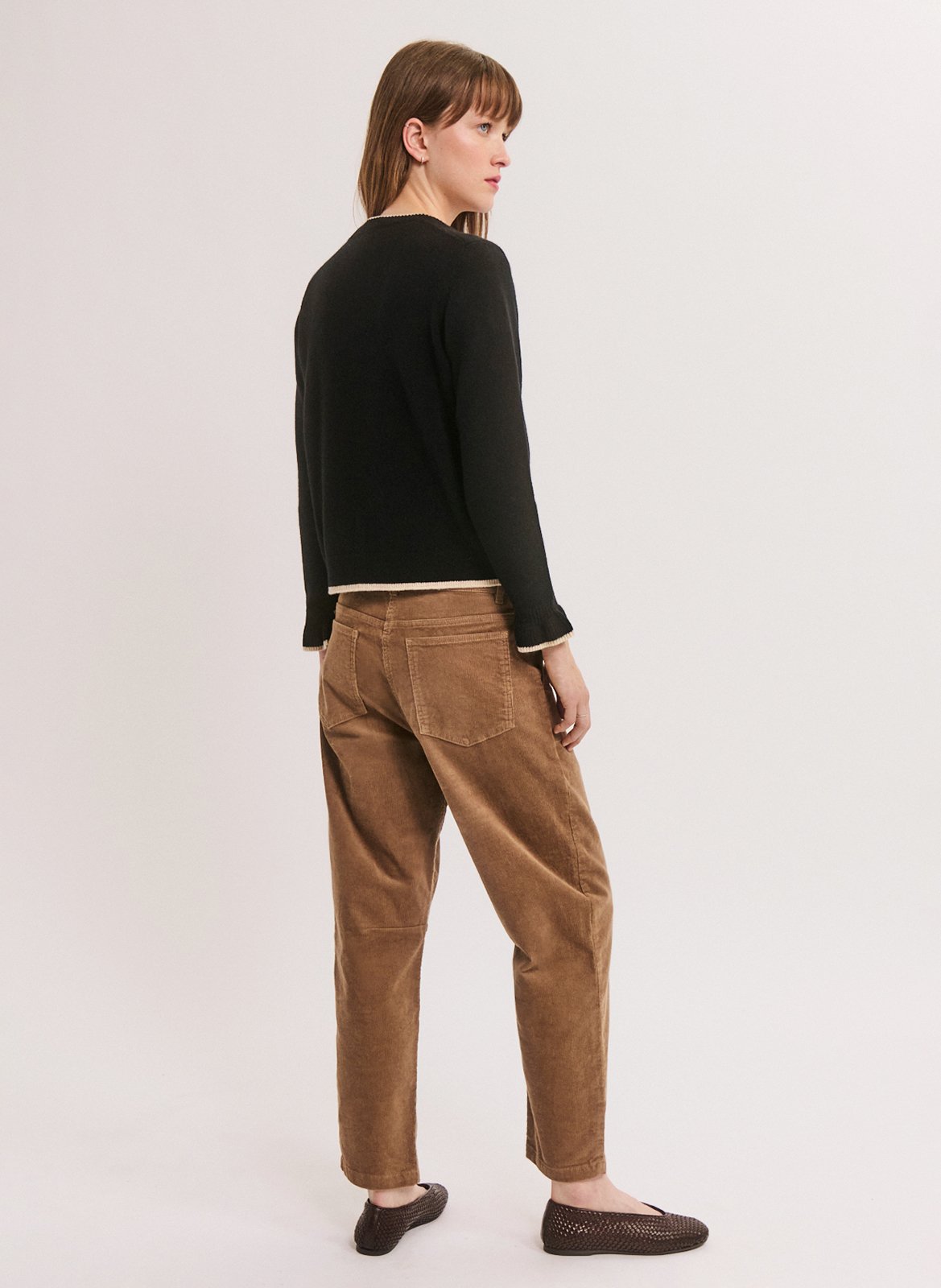 Round-neck wool-blend sweater PABLO Black