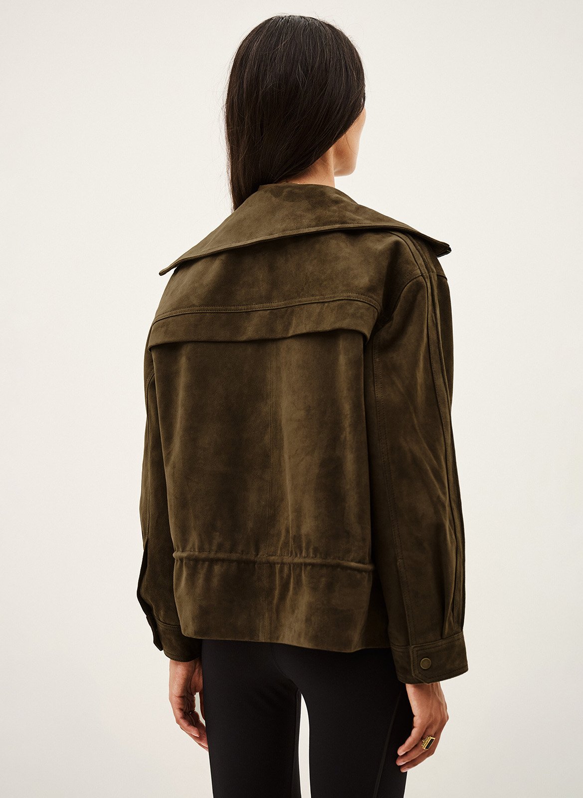 Lederjacke mit Truckerkragen BA&SH Braun