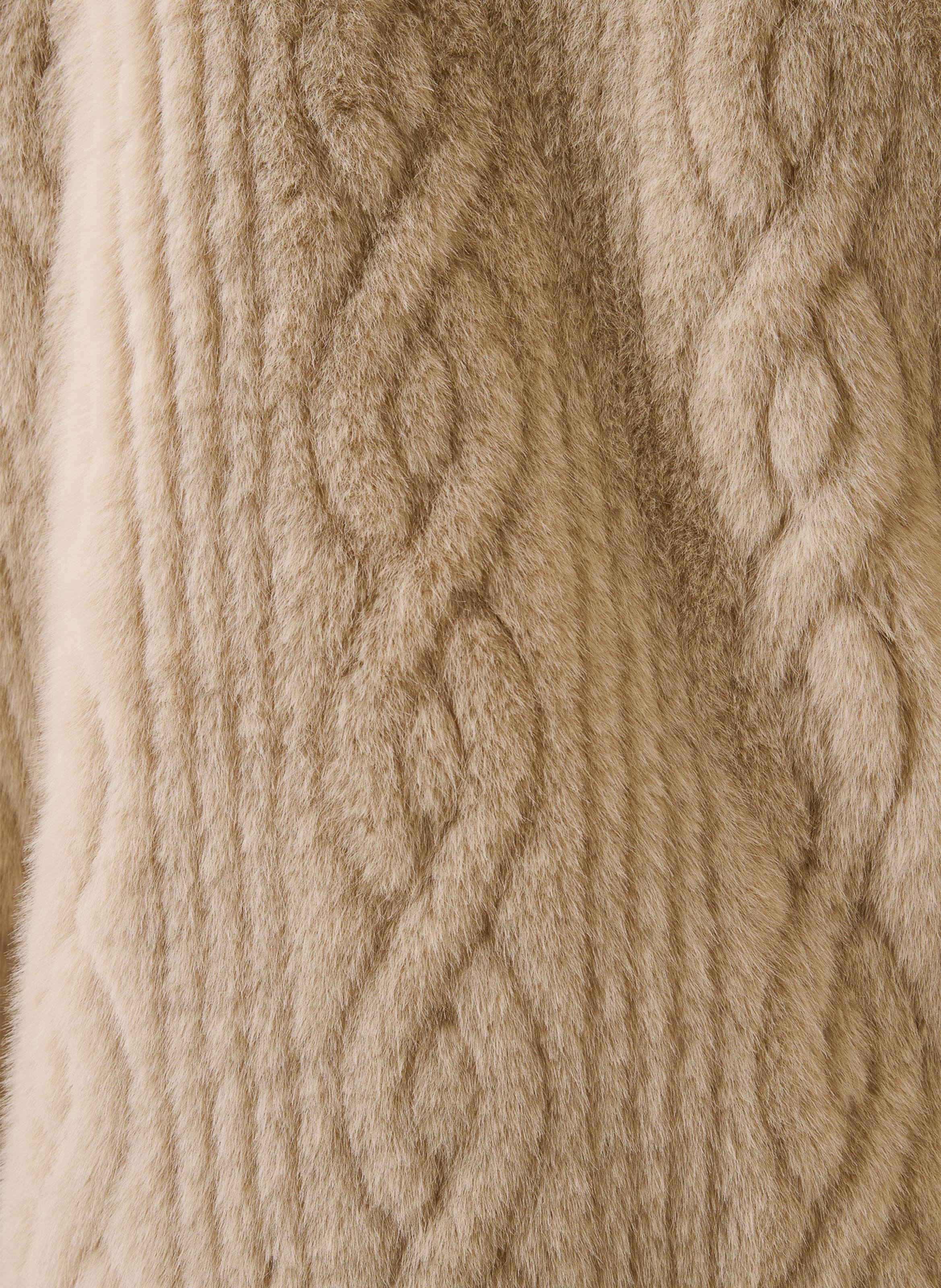  Manteau mi-long en fausse fourrure LA FEE MARABOUTEE Blanc