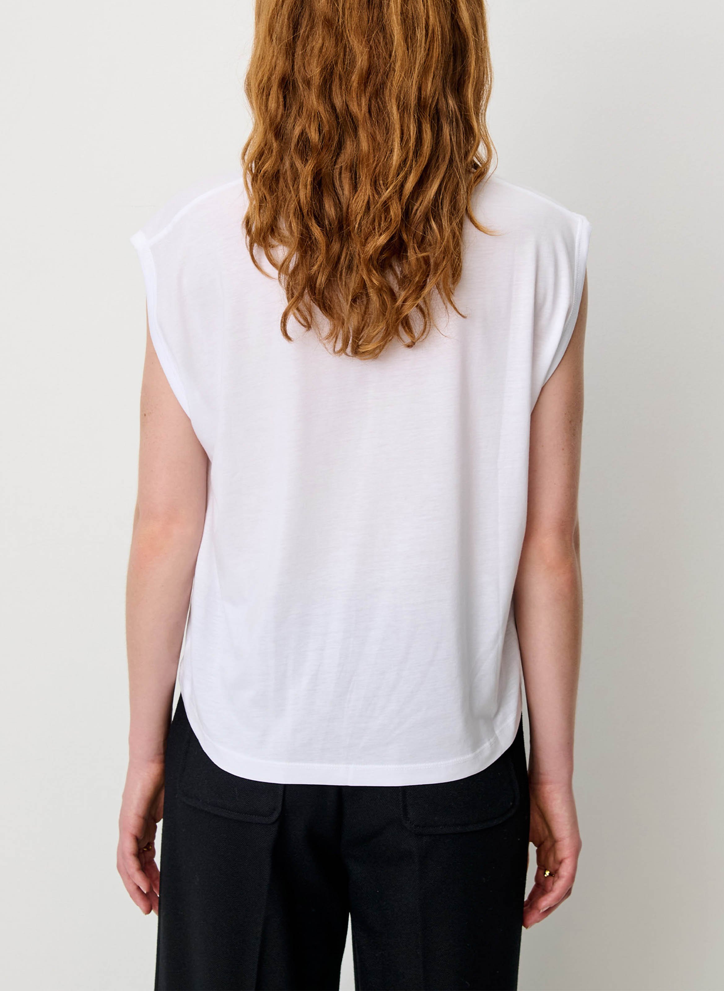 Loose-fit round-neck T-shirt SESSUN White