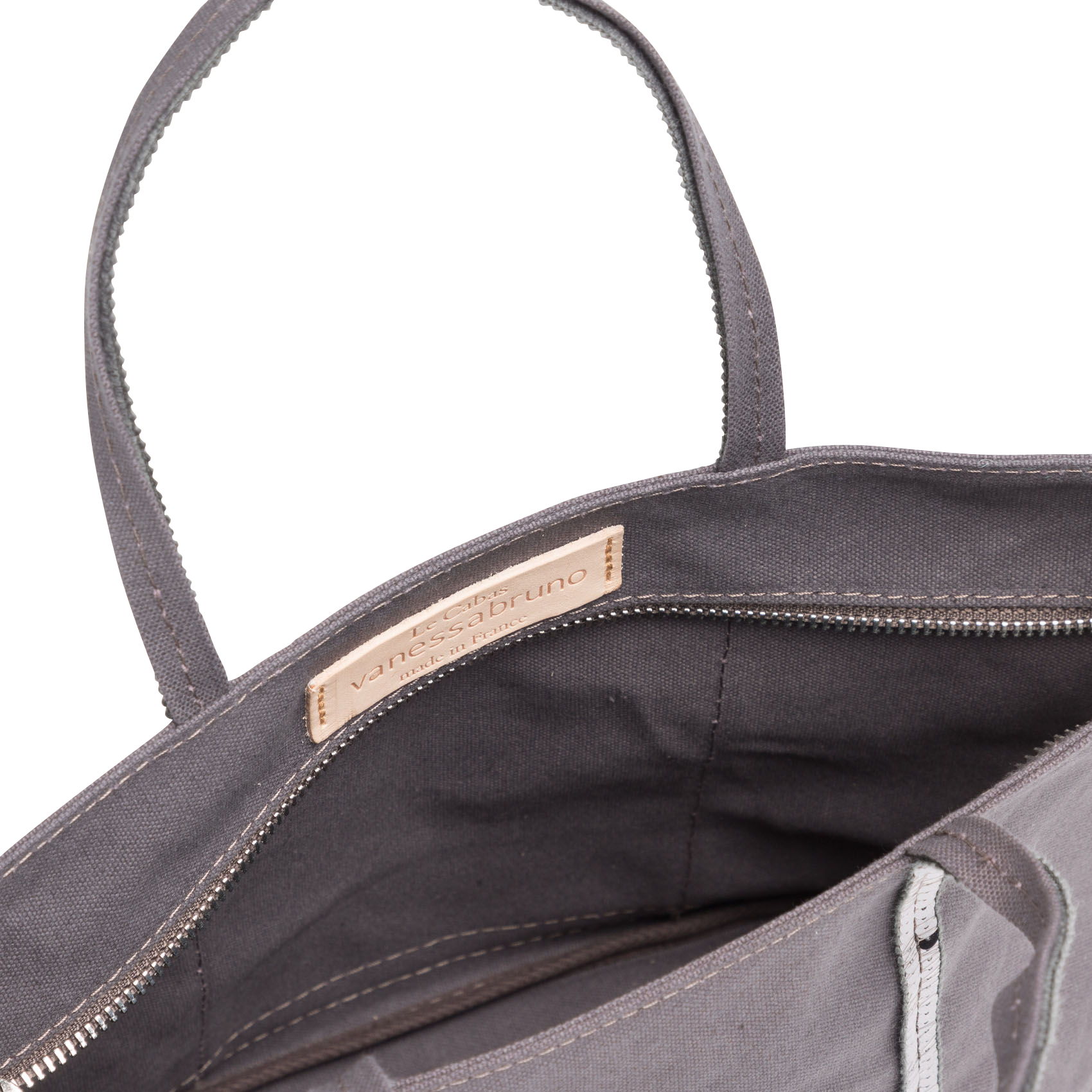 Mini cotton tote bag with sequins VANESSA BRUNO Grey