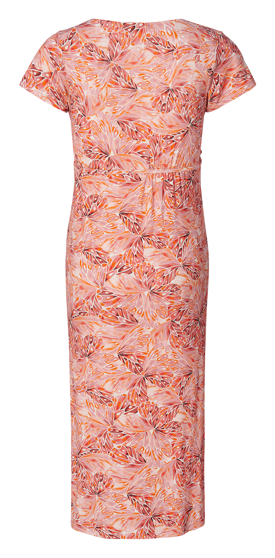 Robe midi en viscose imprimée Rose