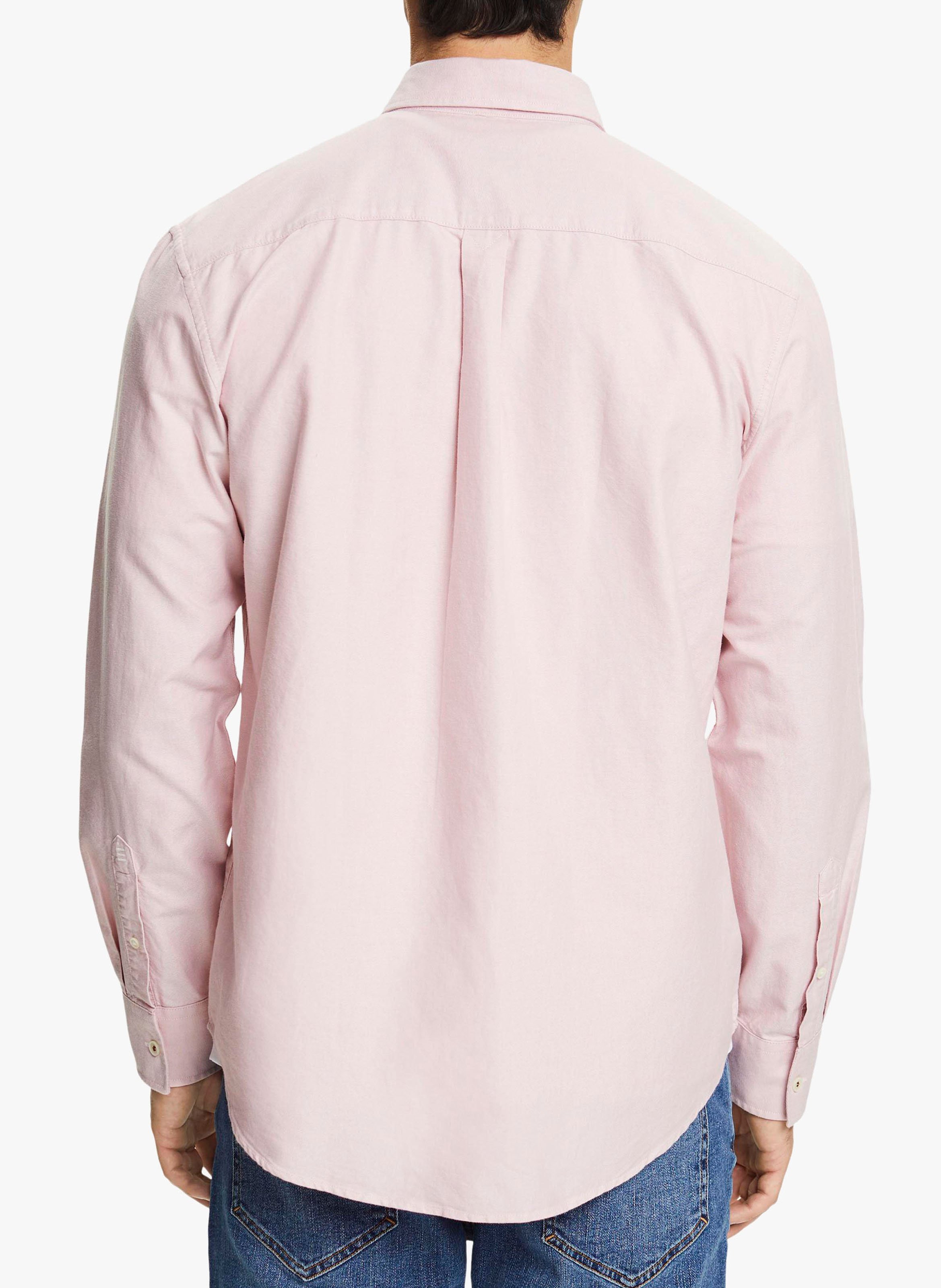 Cotton shirt with button-down collar ESPRIT Pink