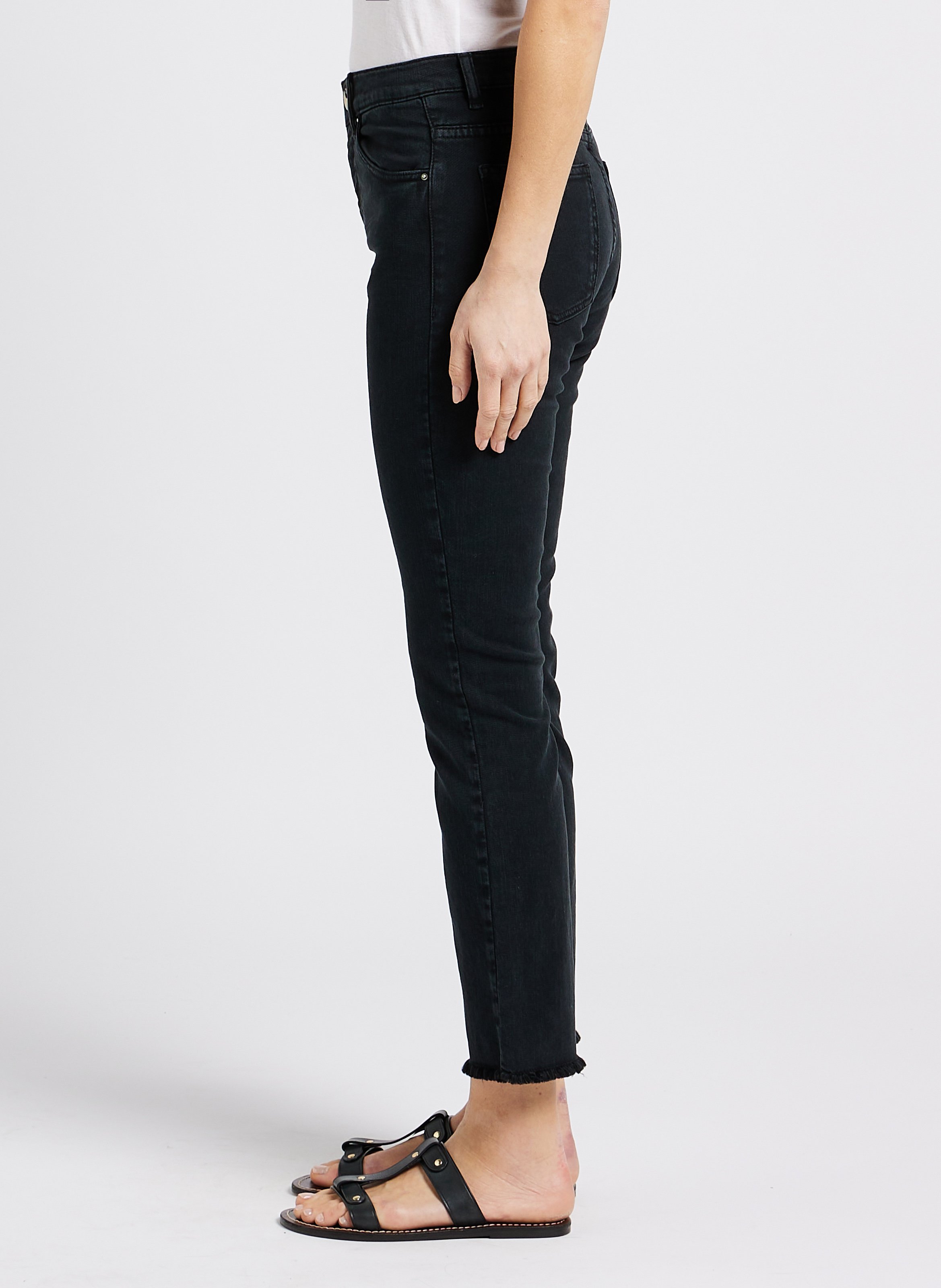 Flared jeans | katoenblend ACQUAVERDE Zwart