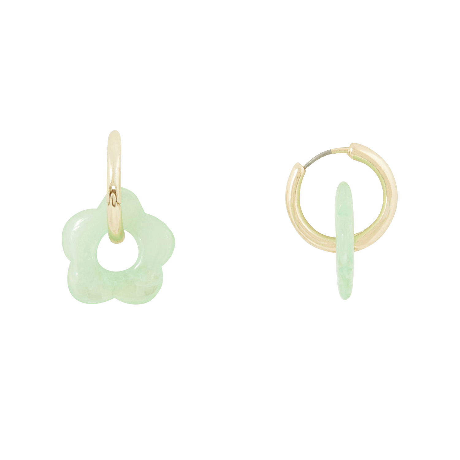 Set of hoop earrings AU PRINTEMPS PARIS Green