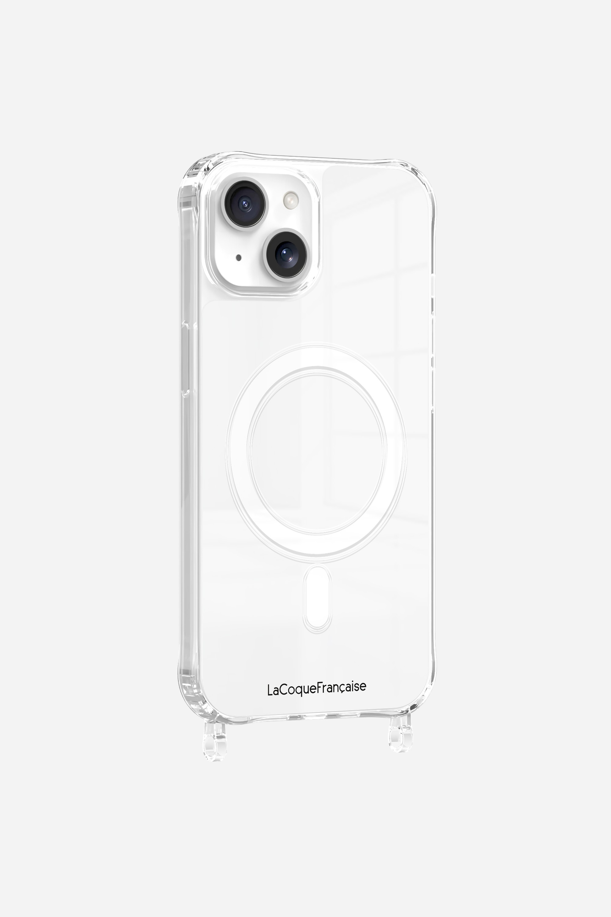 Magsafe phone case with rings for iPhone 15 LA COQUE FRANCAISE Silver