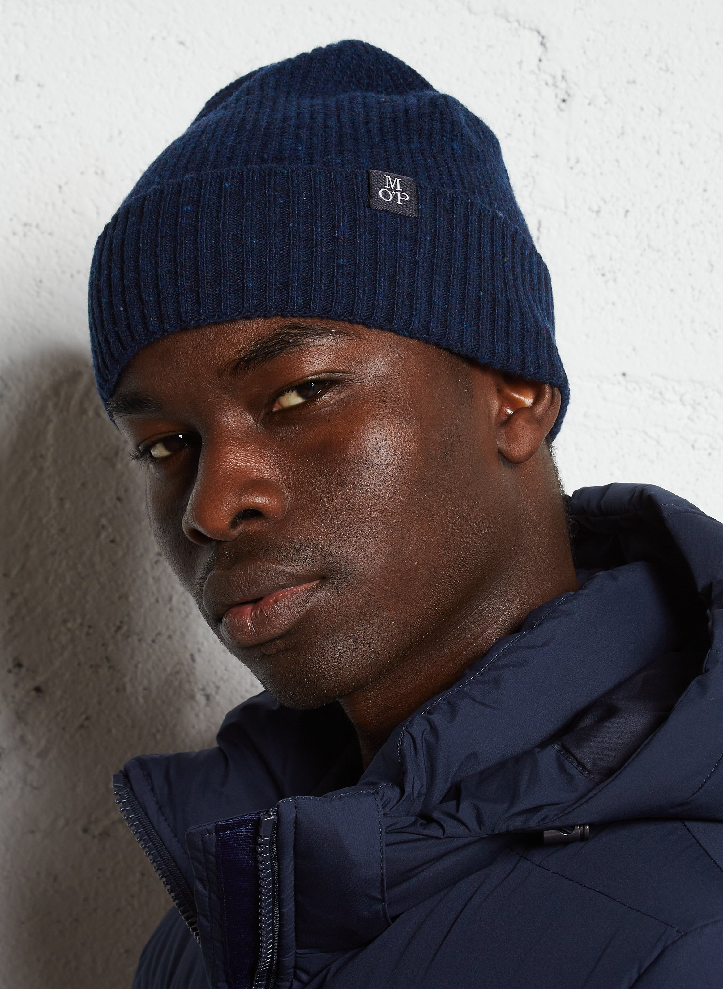 Screen printed Wool blend Hat Dark Navy Marc O polo Men 430506601128 898 DARK NAVY Place des Tendances United Kingdom