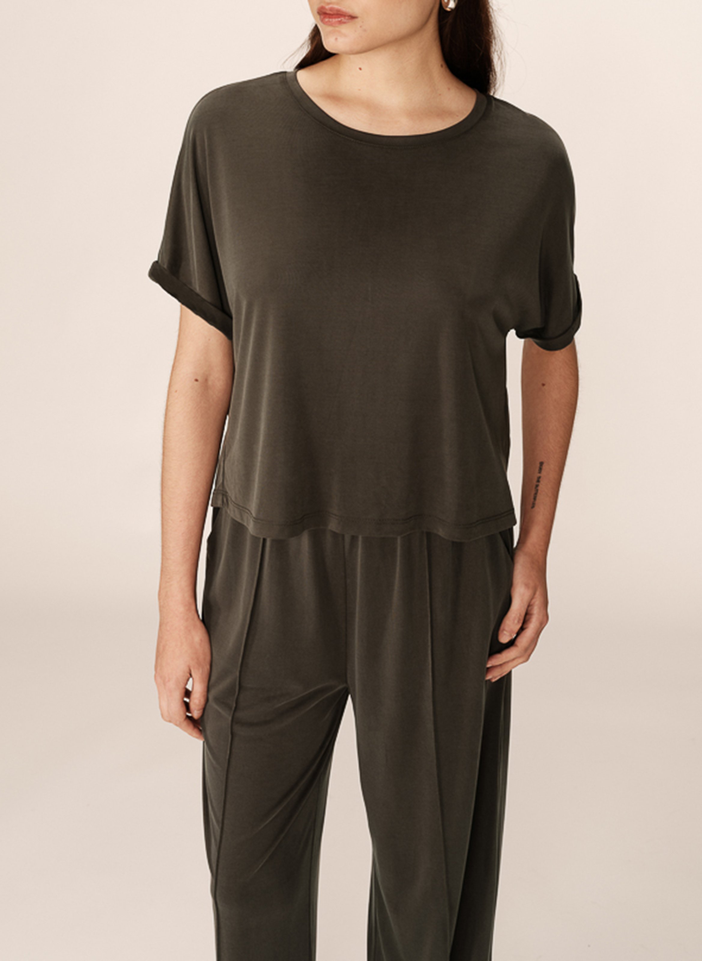 Tee-shirt ample à manches 3/4 GRACE ET MILA Vert