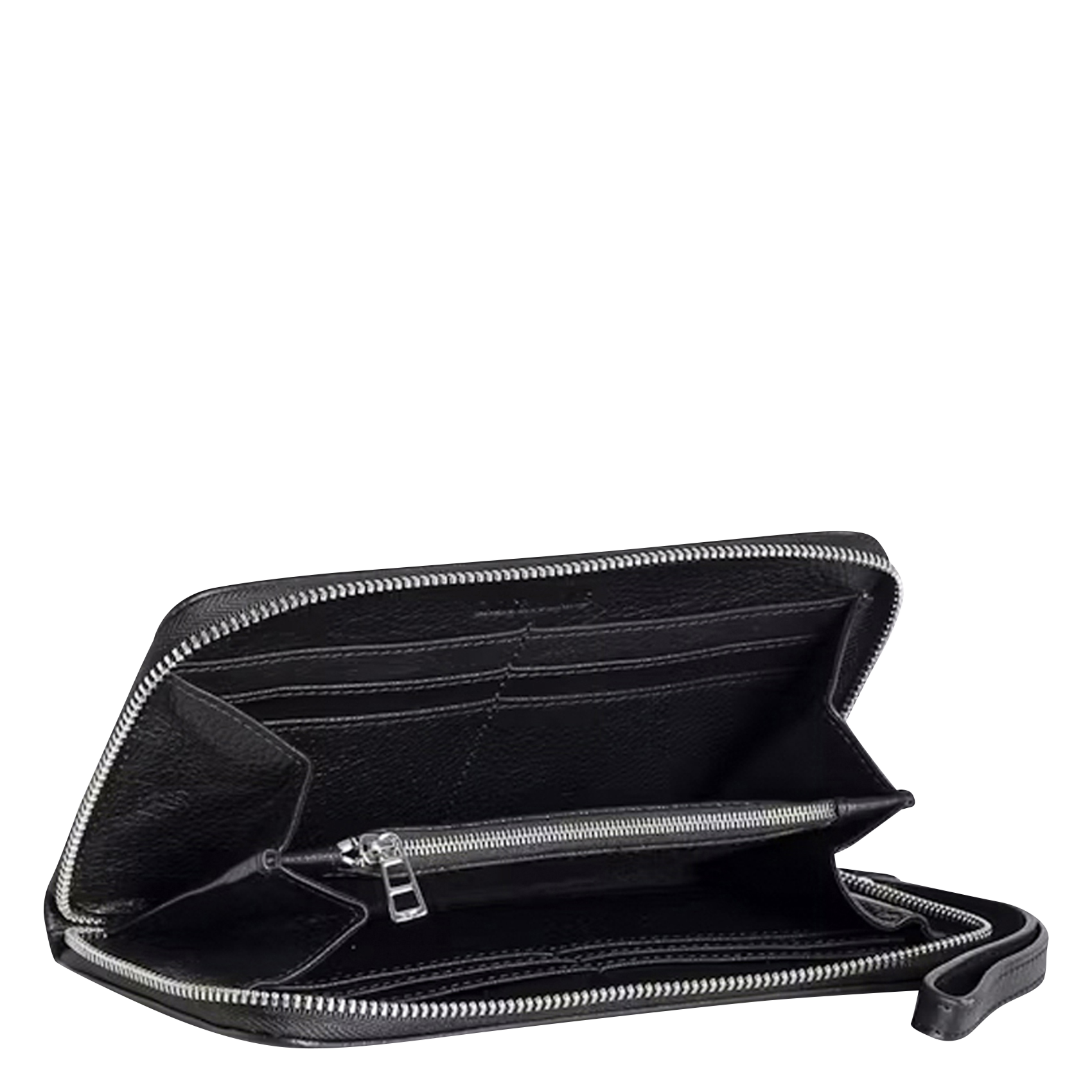 Kleine, leren portemonnee Zwart