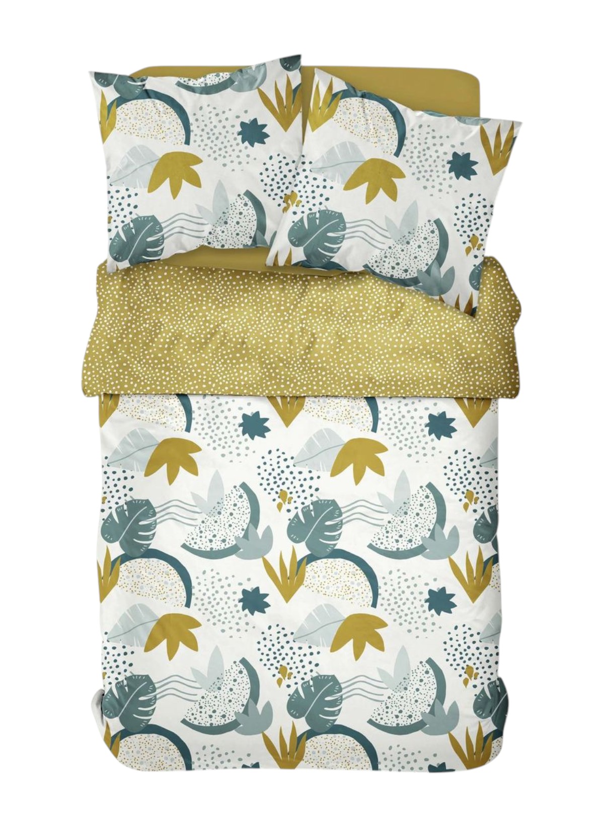 Printed cotton bed set TODAY LINGE DE MAISON Yellow
