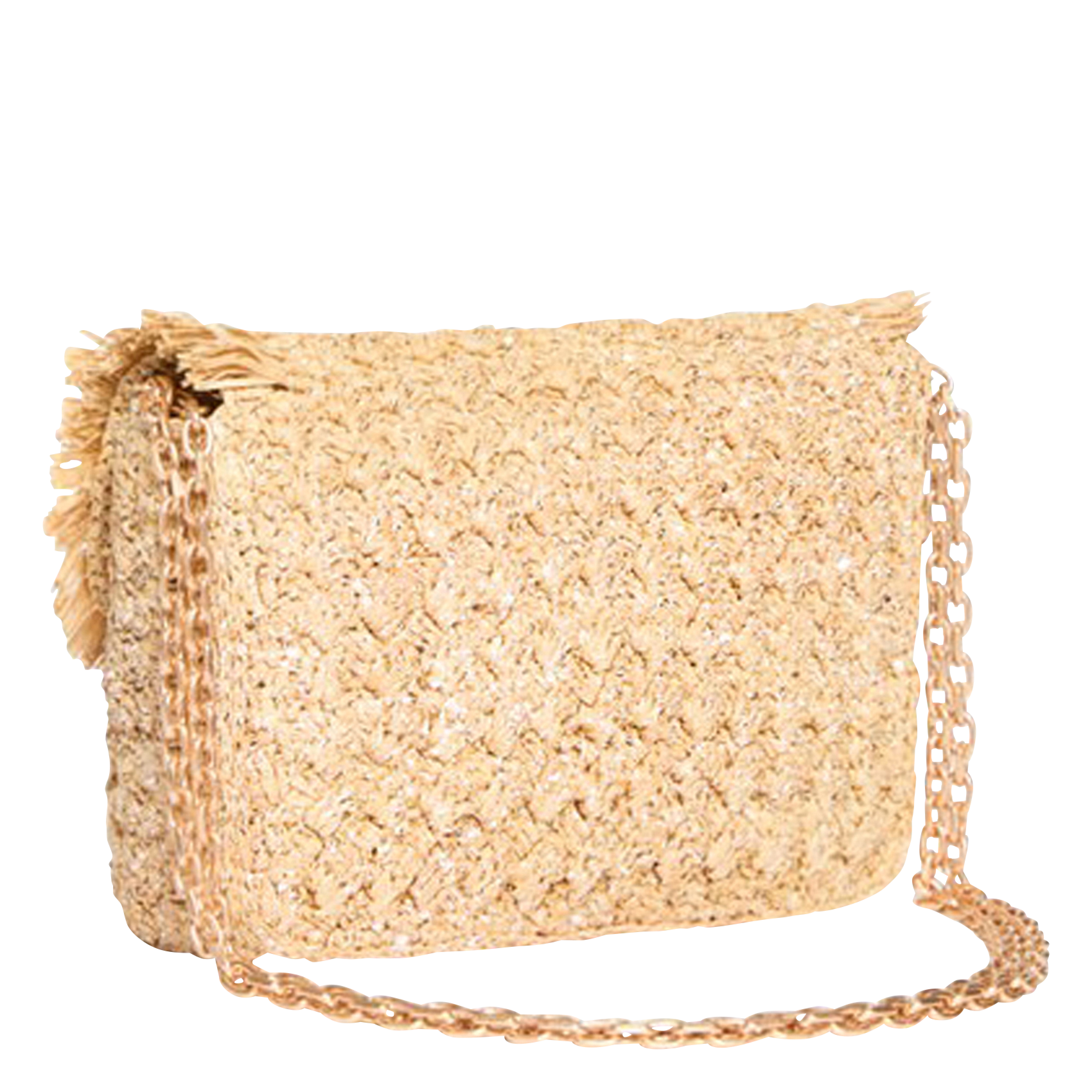 Raffia shoulder bag VANESSA BRUNO Beige