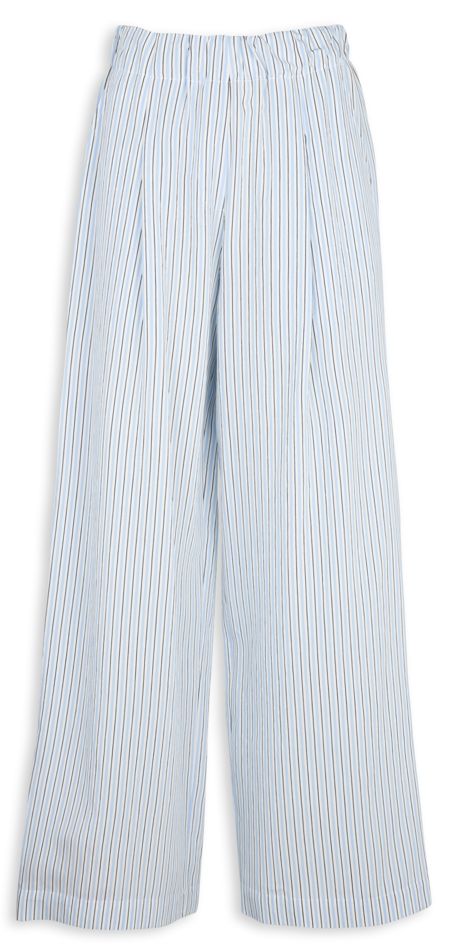 Pantalon large taille haute Bleu