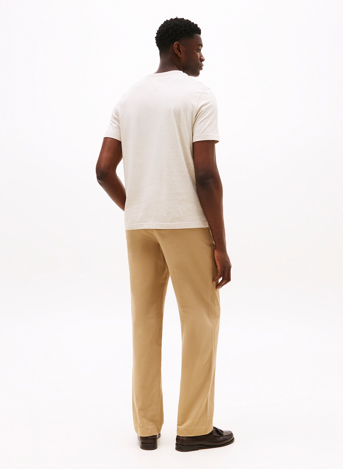 Tee-shirt droit en coton TOMMY HILFIGER Beige