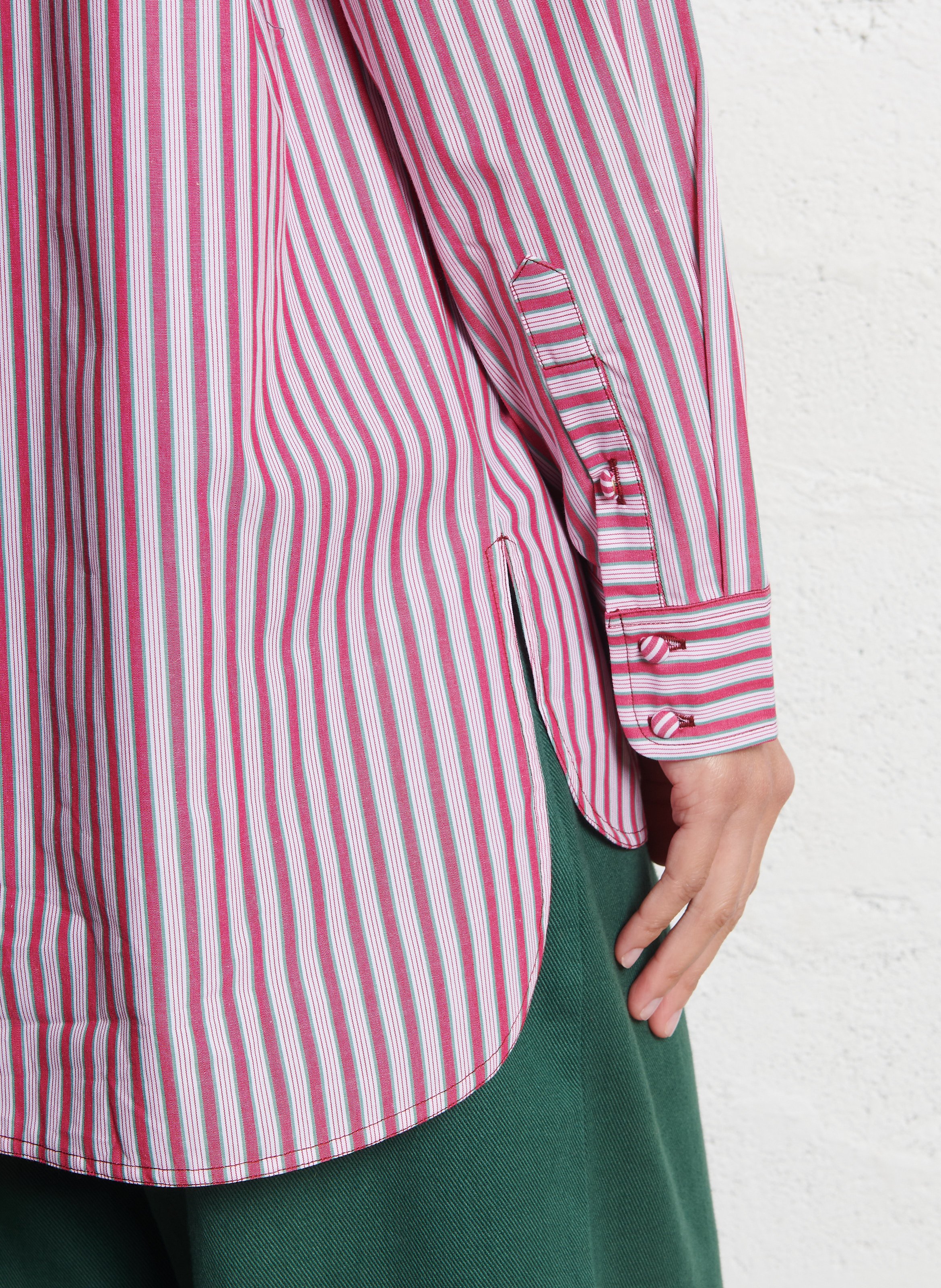 Blouse oversize en coton rayé LOUISE MISHA Rose