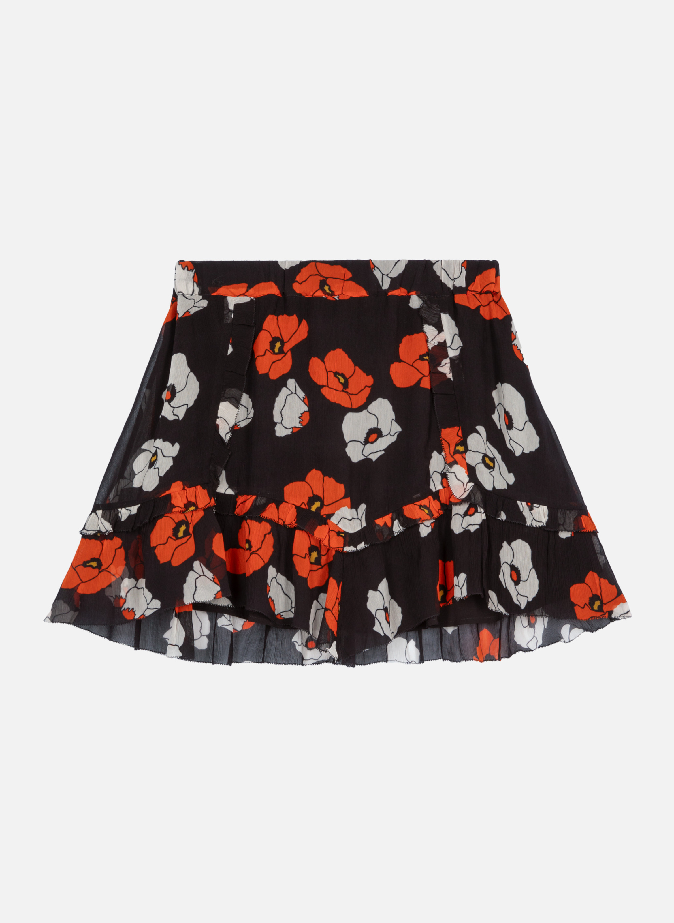 Short floral print skirt THE KOOPLES Black