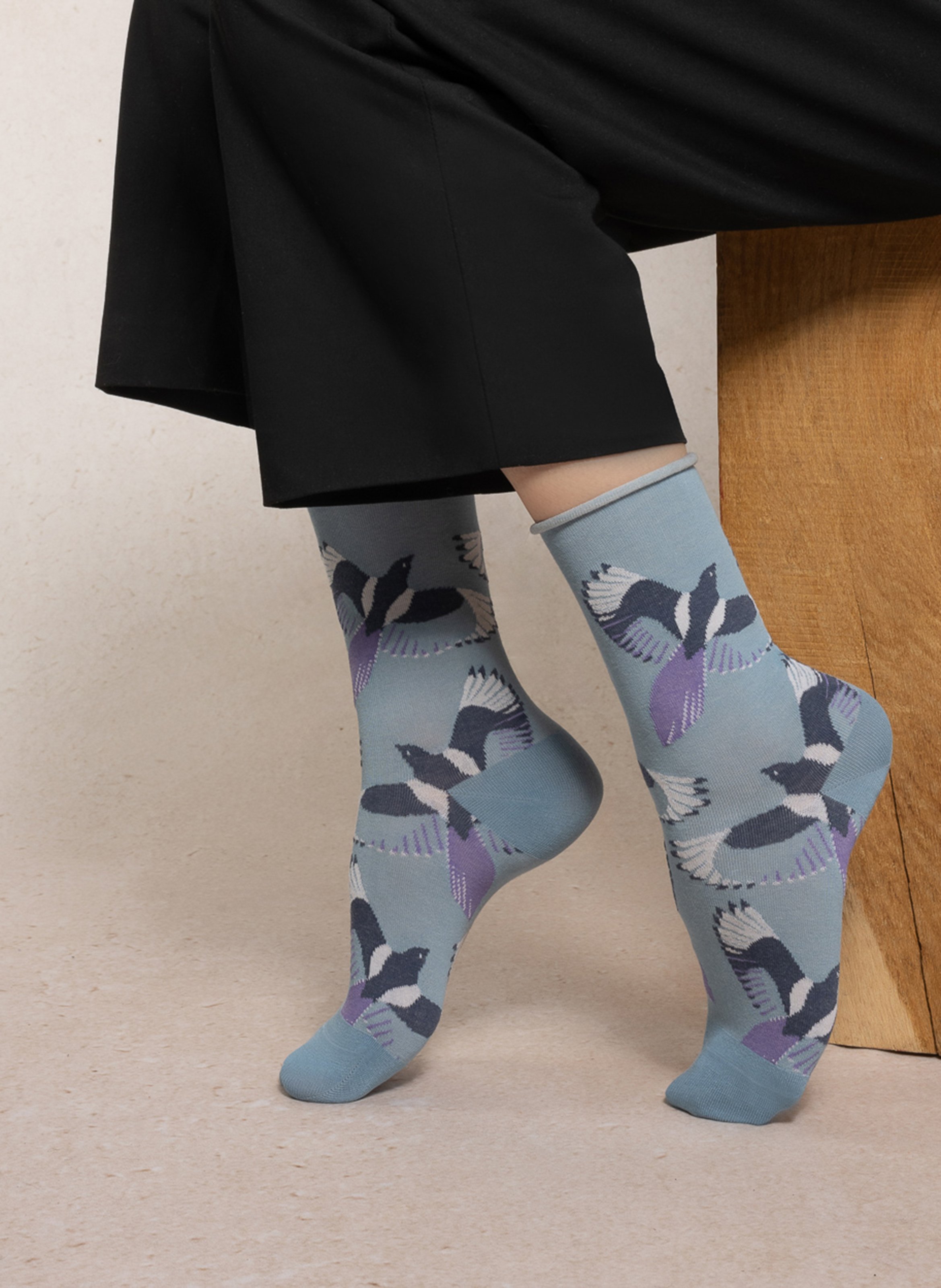 Cotton-blend crew socks BLEUFORET Blue
