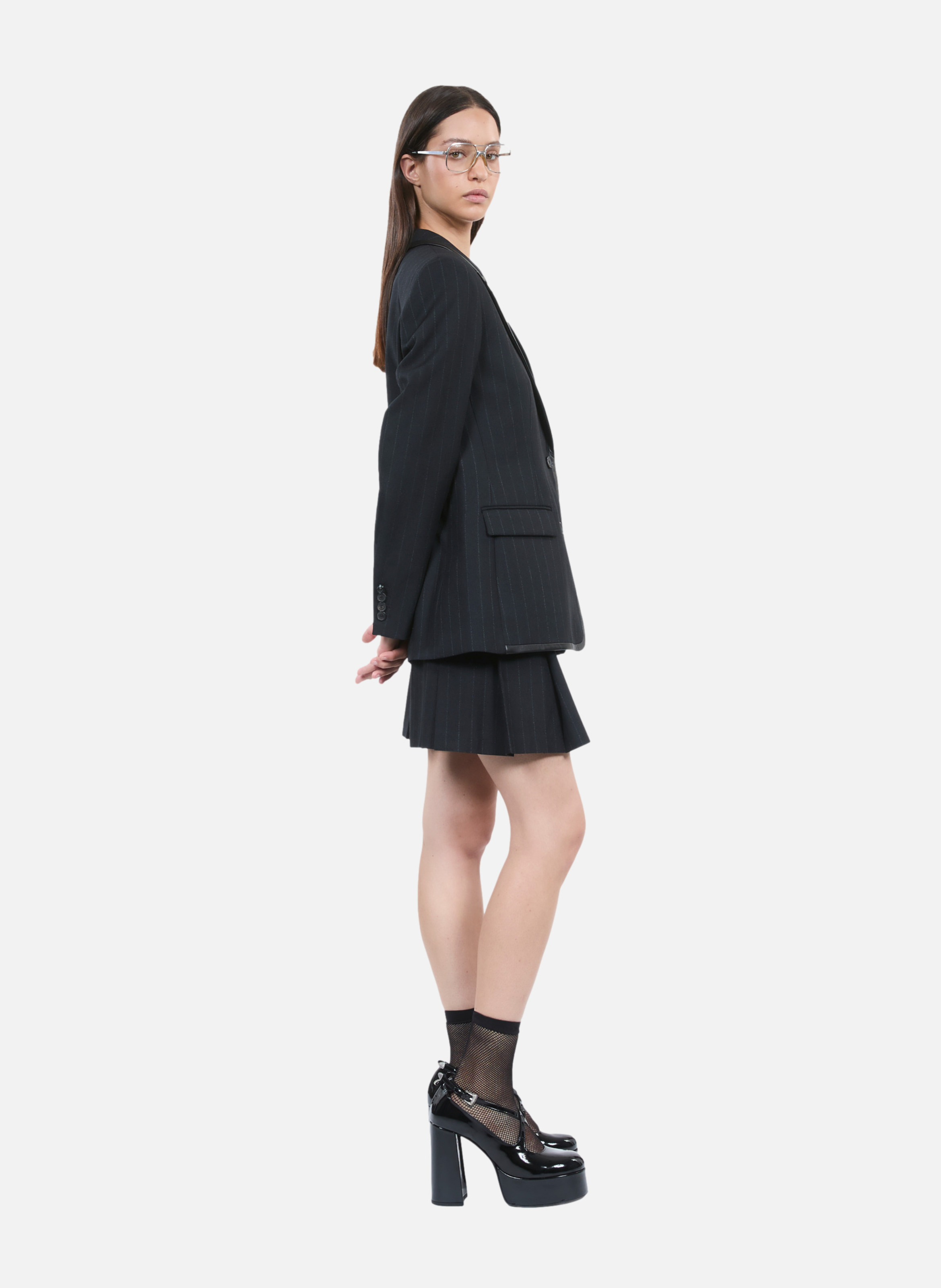 Wool-blend pinstripe jacket THE KOOPLES Black