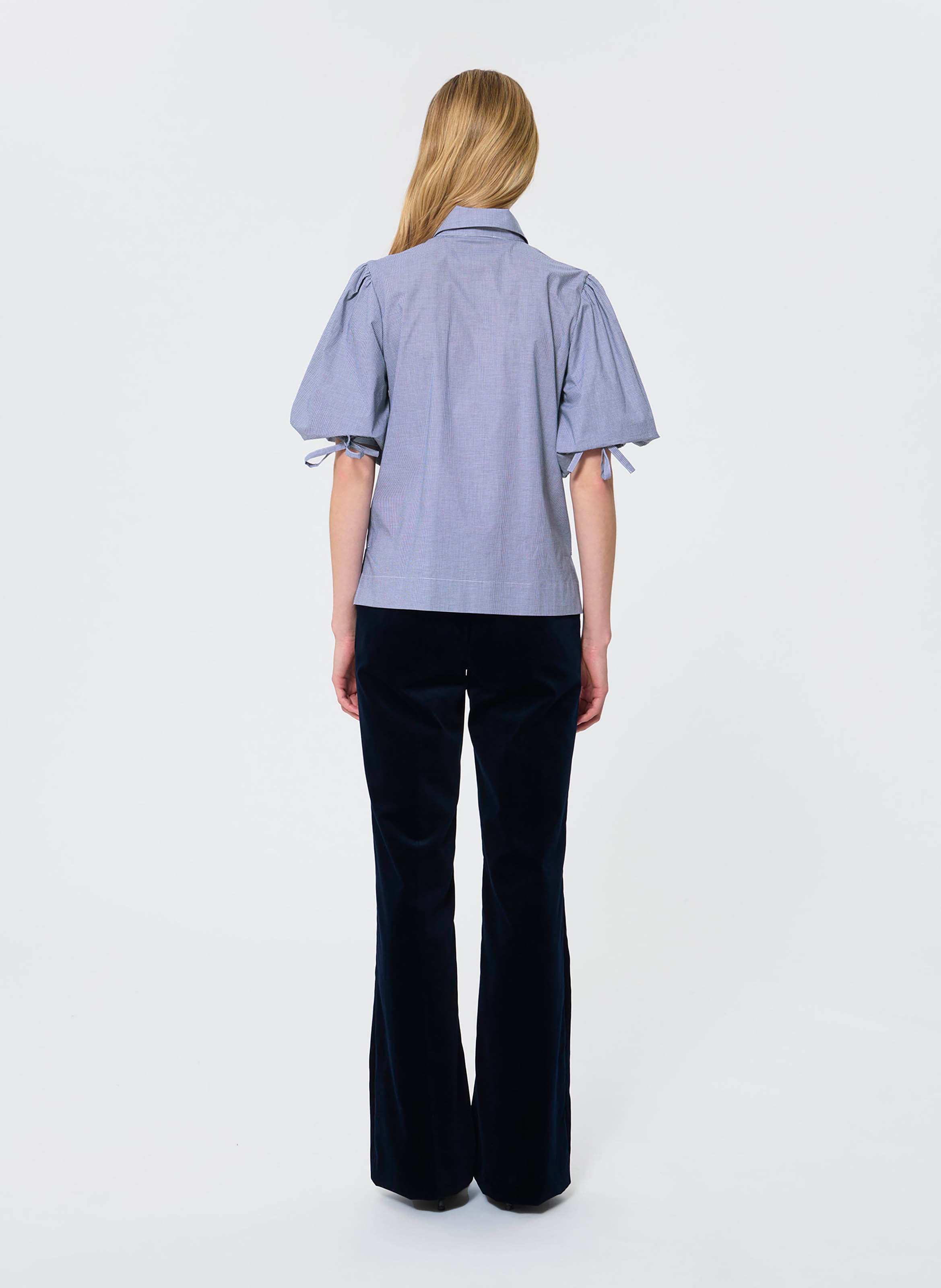 Checked short-sleeved shirt TARA JARMON Blue