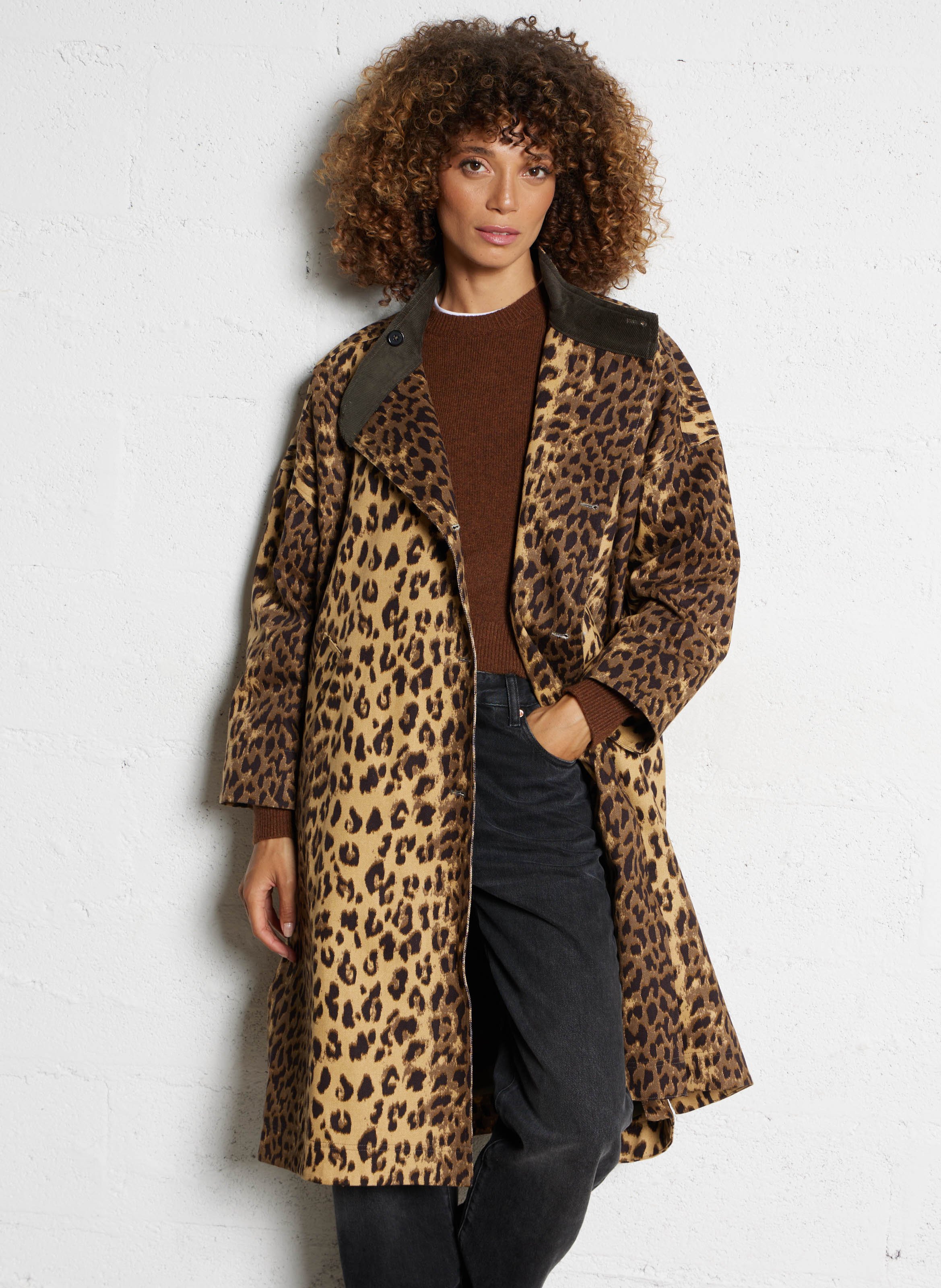 Jas met opstaande kraag luipaardprint BELLEROSE Veelkleurig