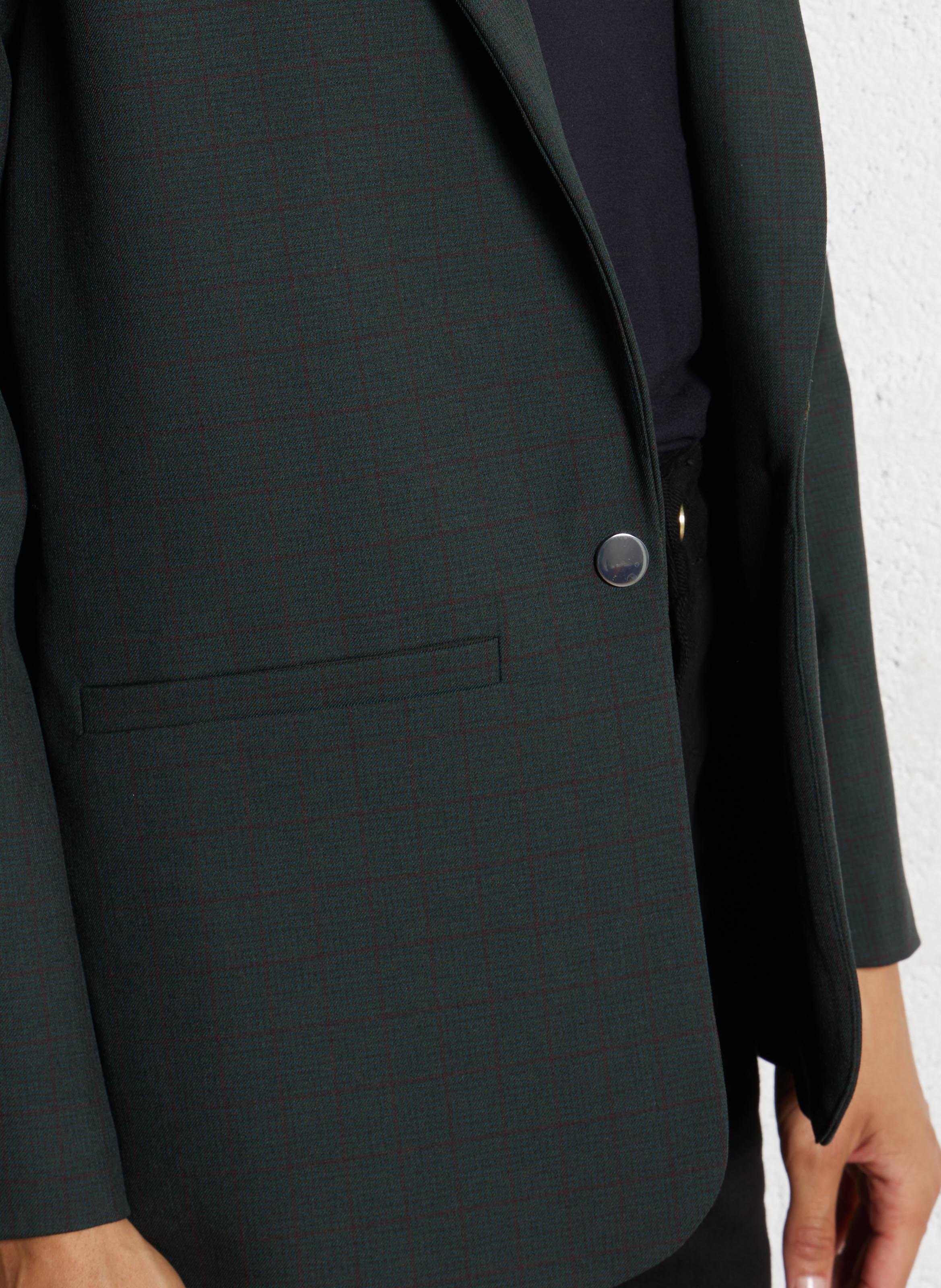 Cotton-blend cardigan with tailored collar I CODE Green