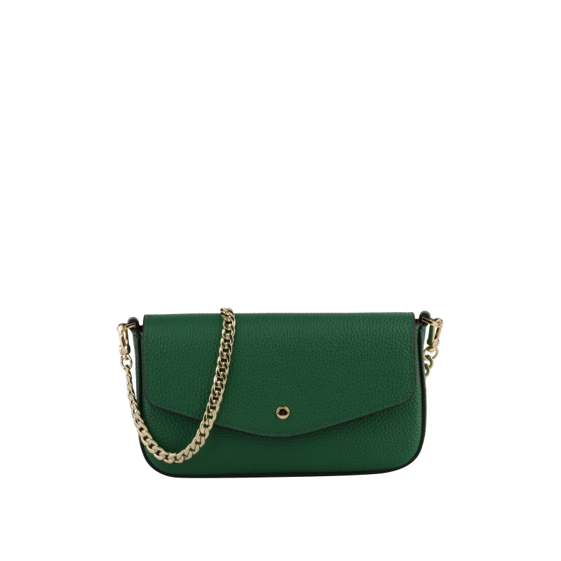 Clutch bag - calfskin POURCHET Green