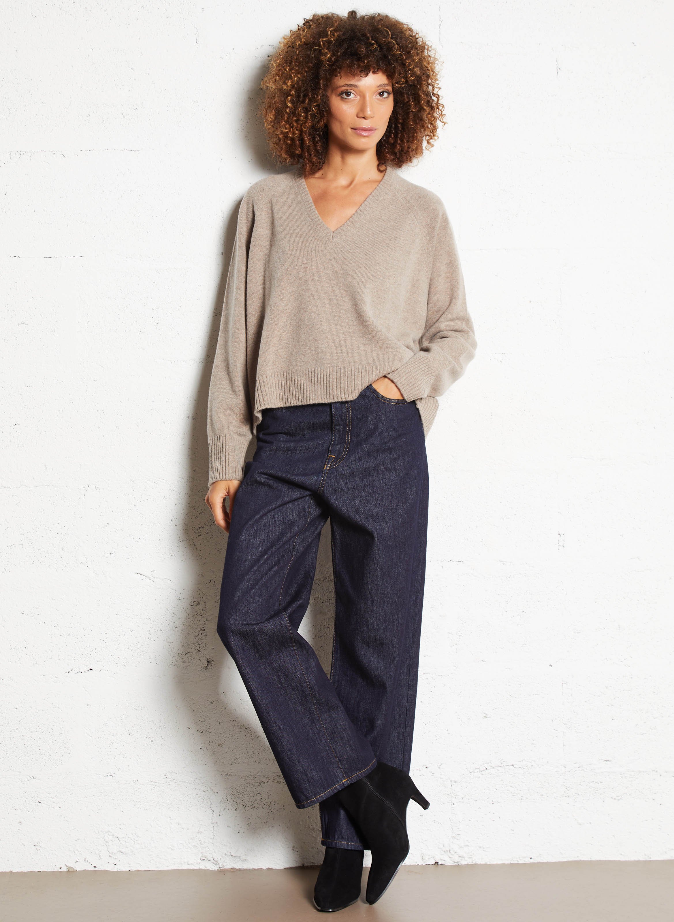 Oversized sweater DES PETITS HAUTS Beige