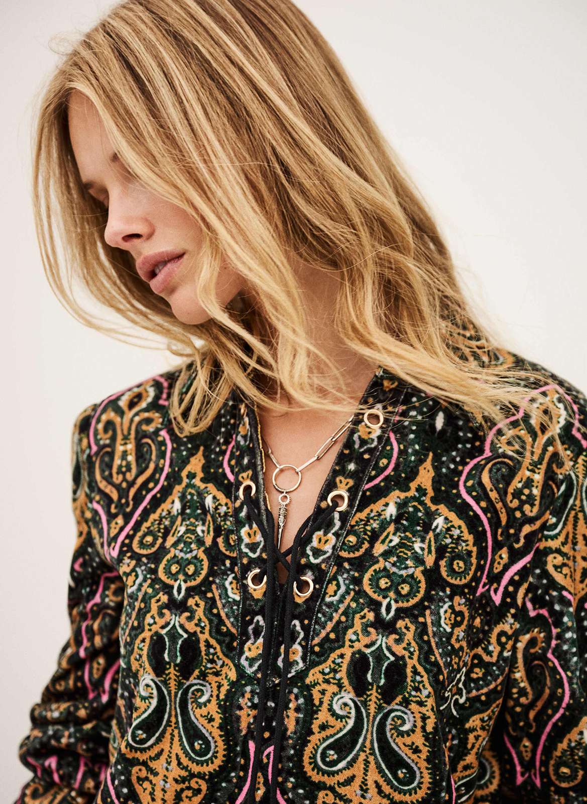 Korte jurk met lange mouwen en print BA&SH Veelkleurig