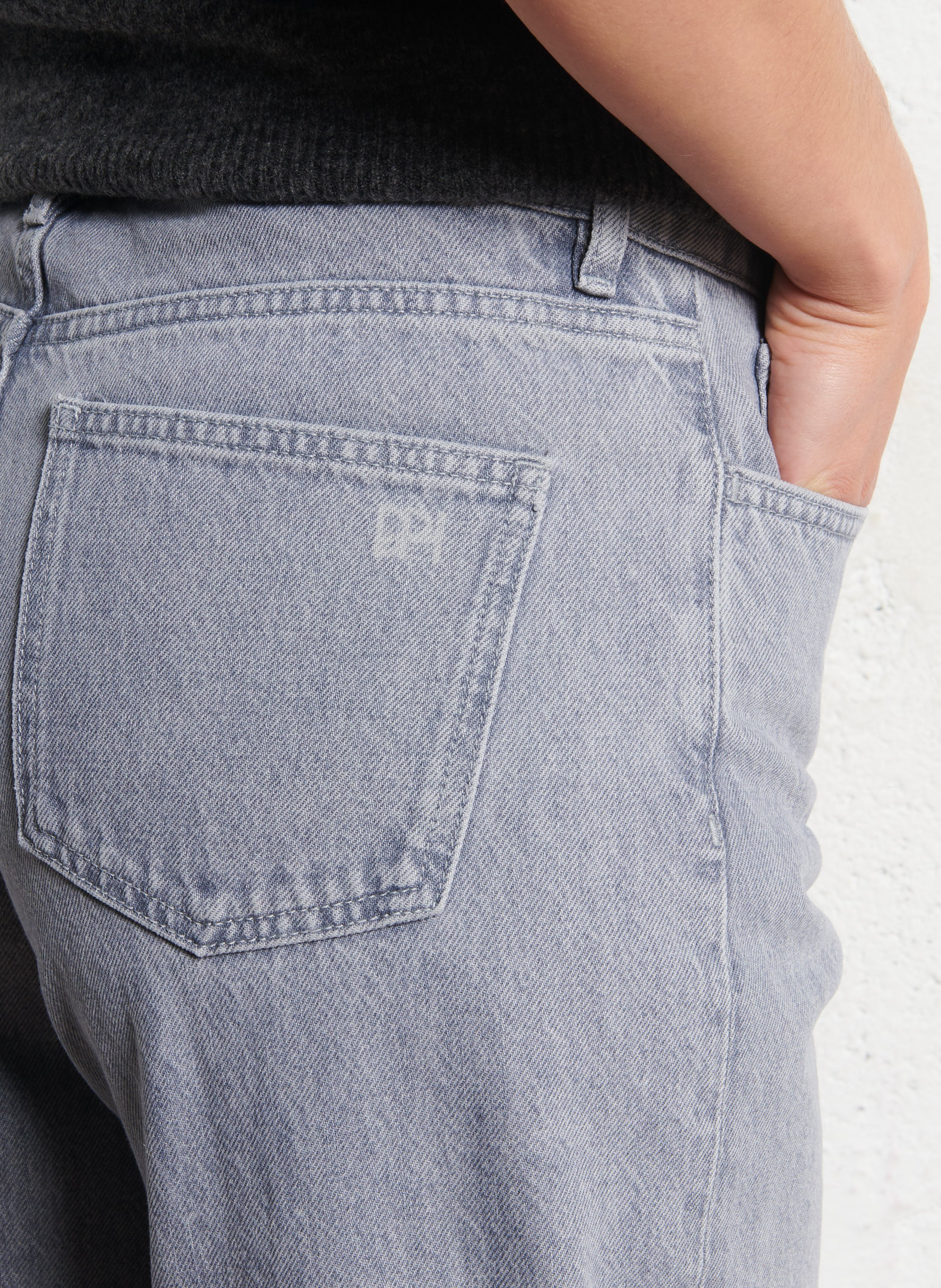 Jean large en coton DES PETITS HAUTS Gris