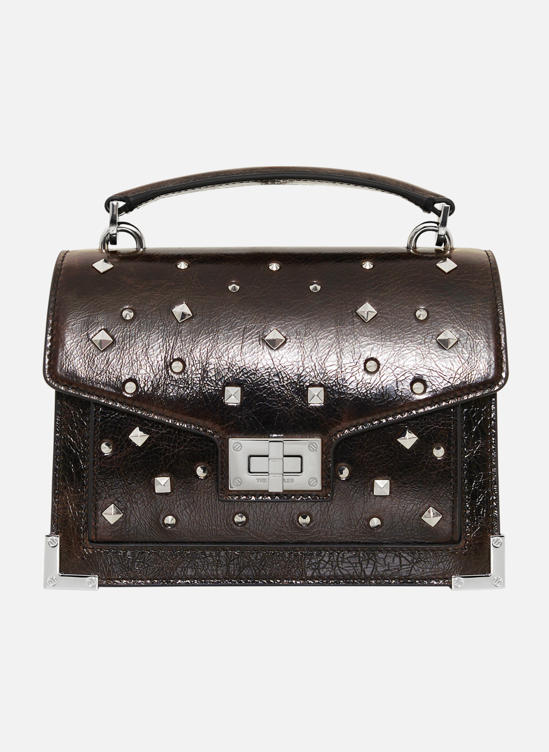 Emily small leather bag THE KOOPLES Brown