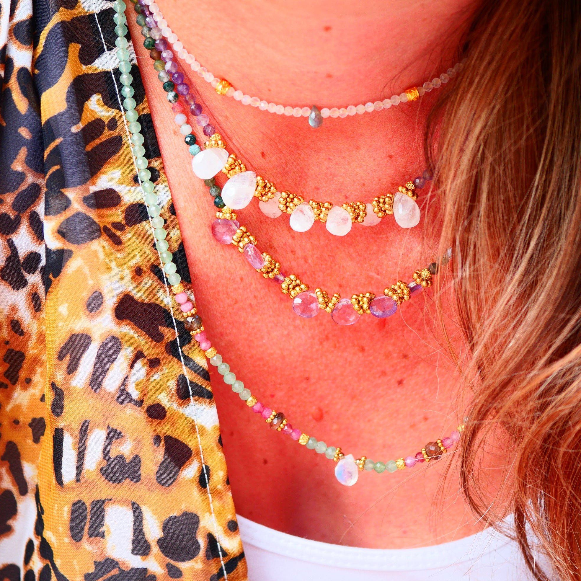 Amethyst necklace GINANDGER Purple