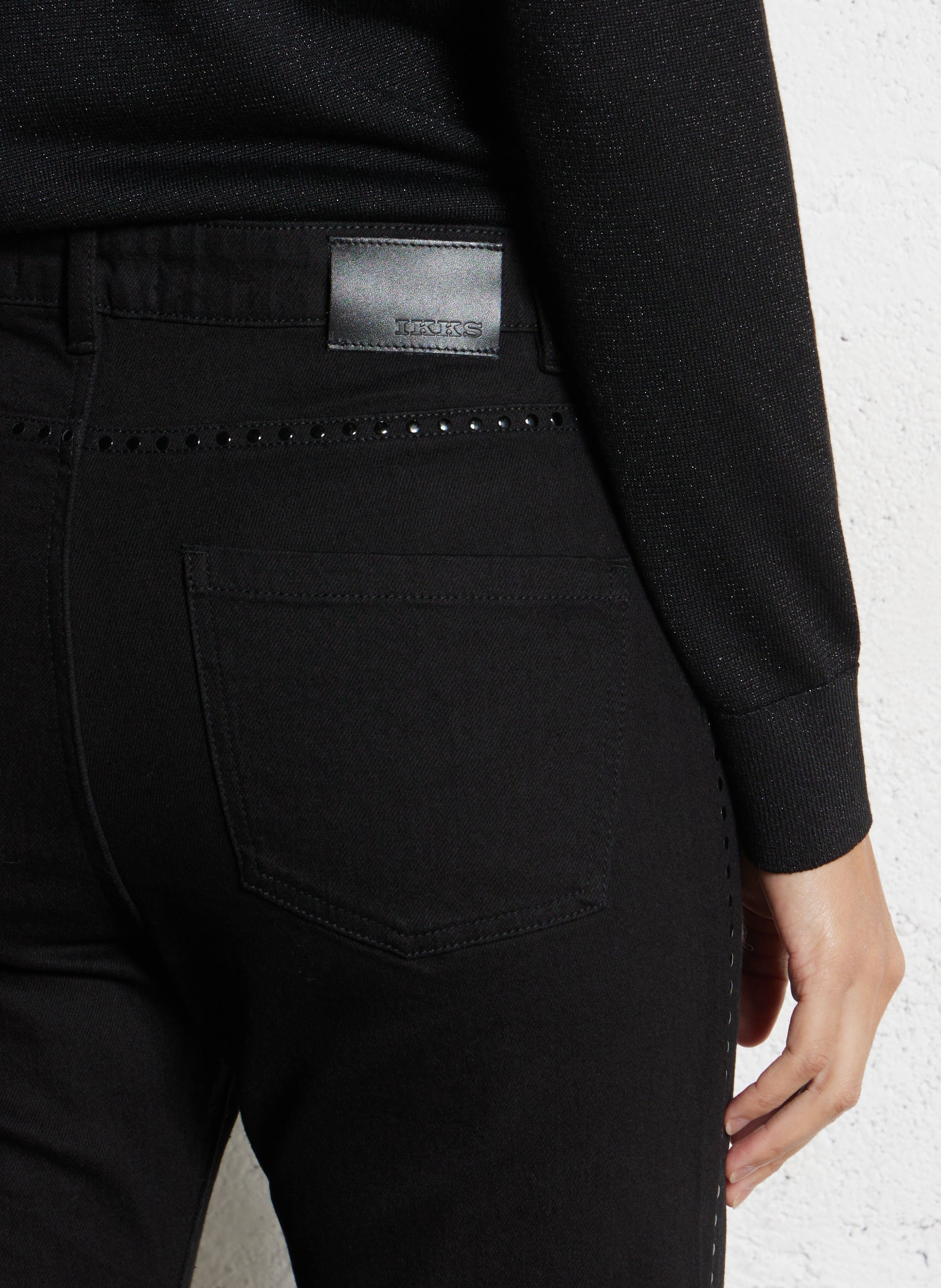 Gerade geschnittene Jeans aus Baumwoll-Mix IKKS Schwarz