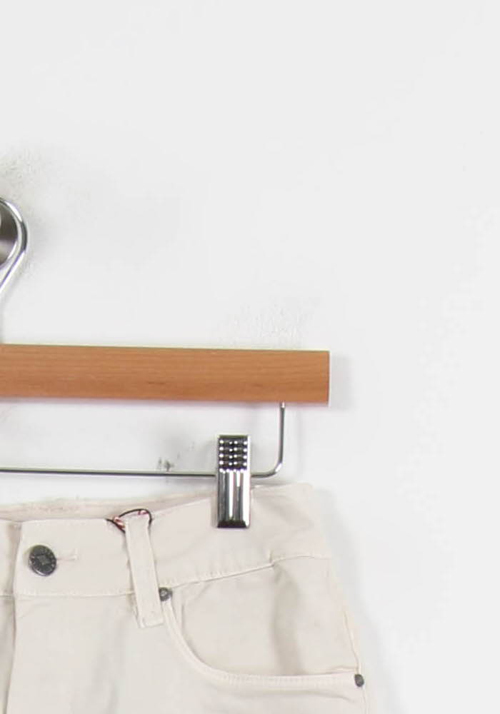 Cropped slim jeans with studs LEE - Seconde Main Beige