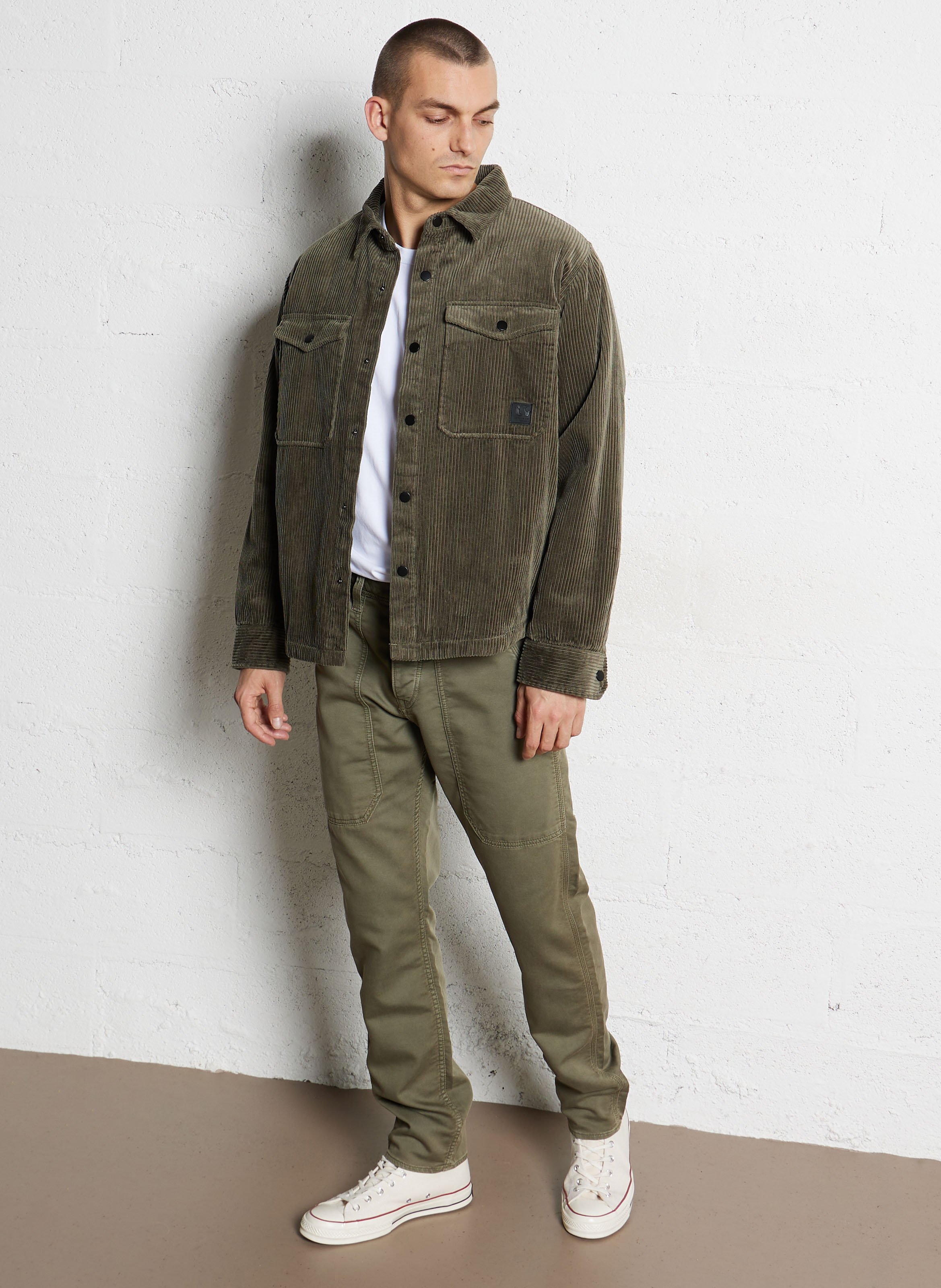 Jeans aderenti in misto cotone LE TEMPS DES CERISES Verde