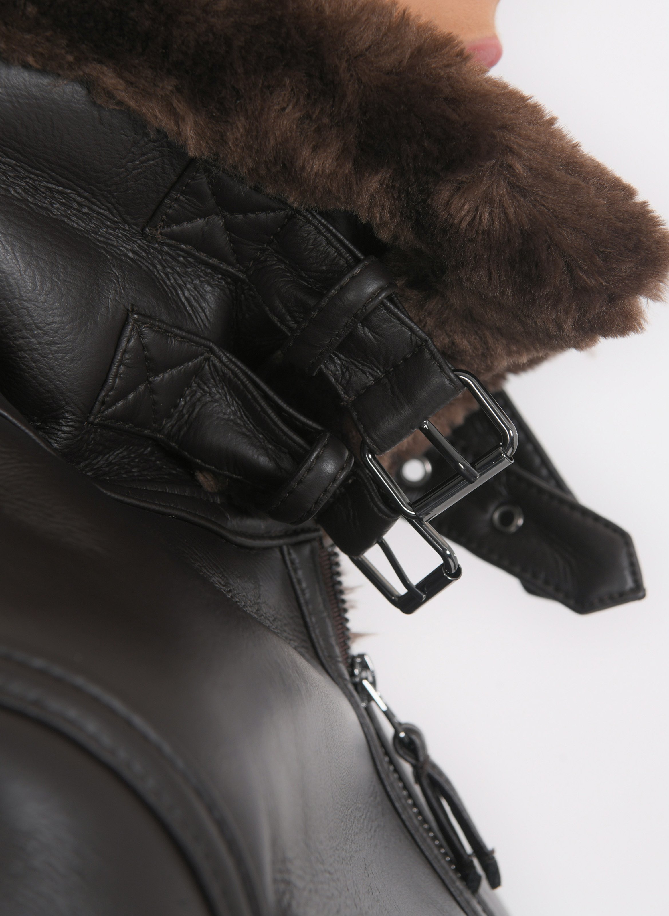 Straight jacket with classic collar KOOKAI Brown