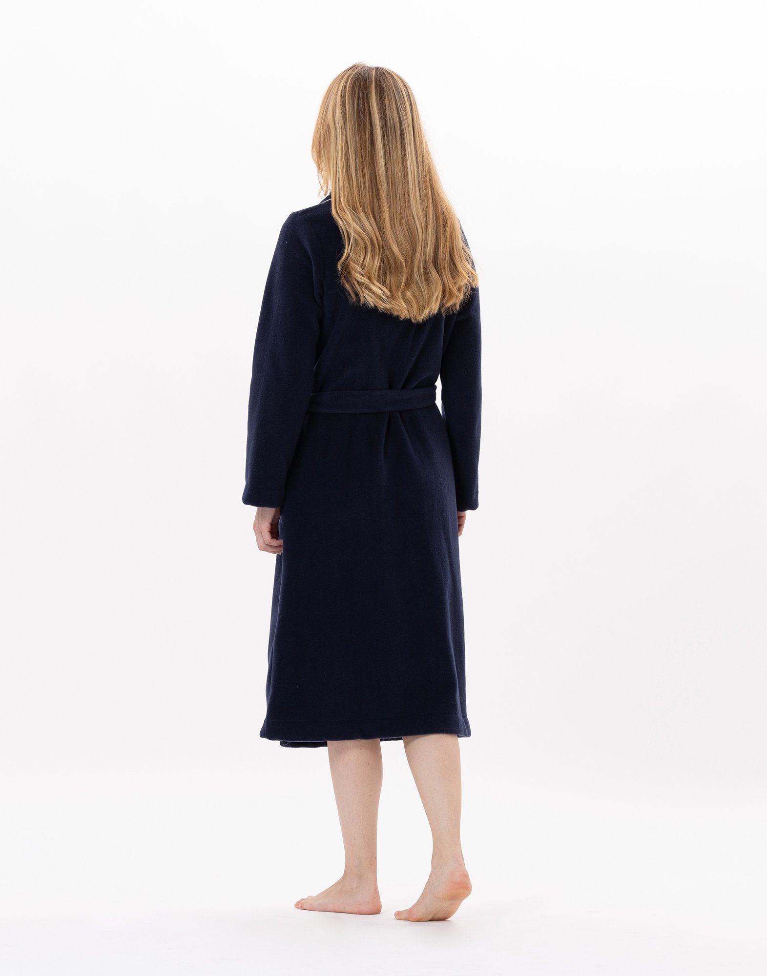 Crossed fleece dressing gown LE CHAT Blue