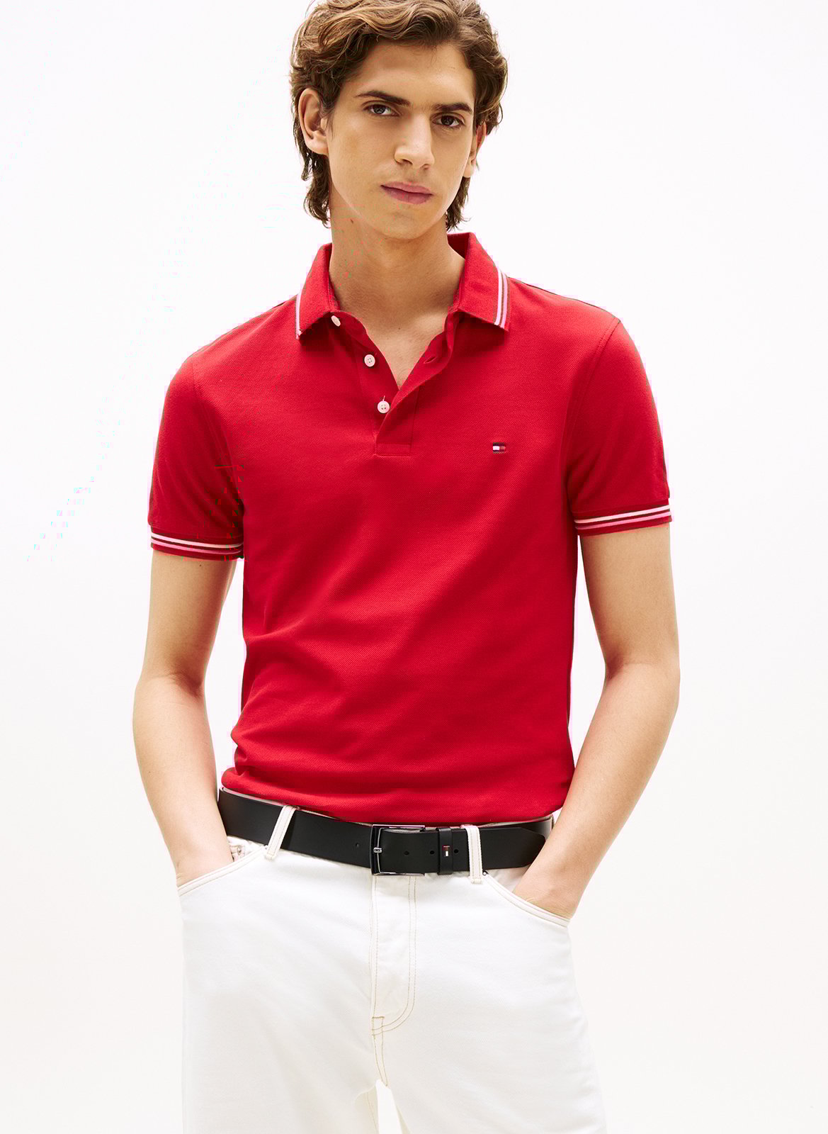 Polo manches courtes en coton TOMMY HILFIGER