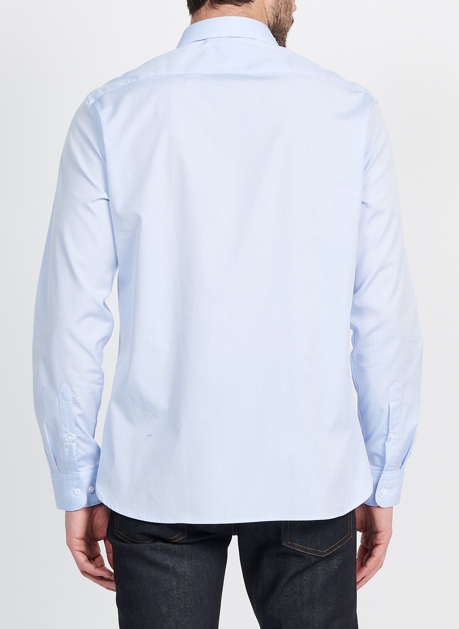 Regular-fit cotton shirt with classic collar ATELIER PRIVE Blue