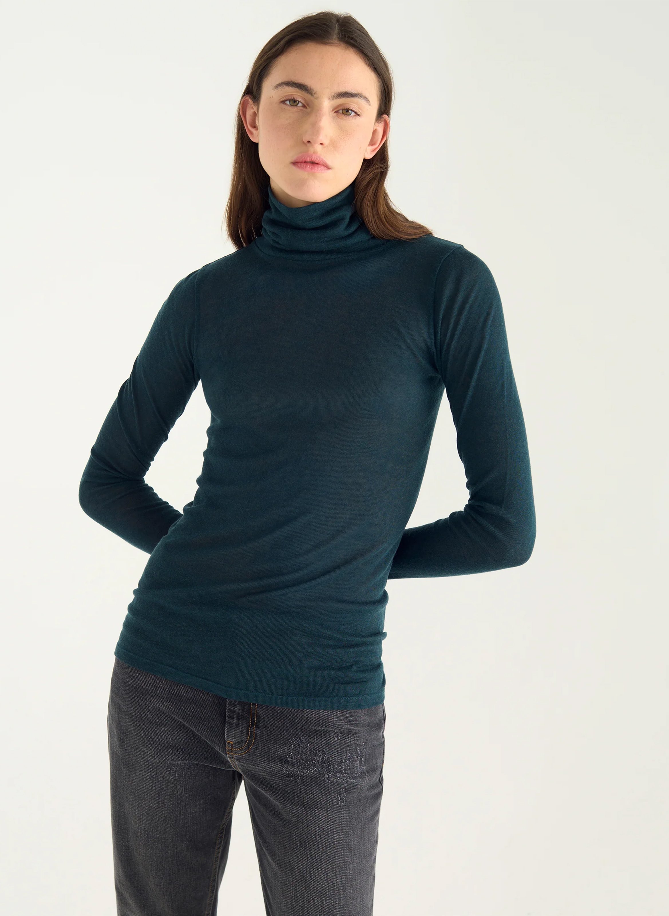 Cotton-blend turtleneck ACOTE