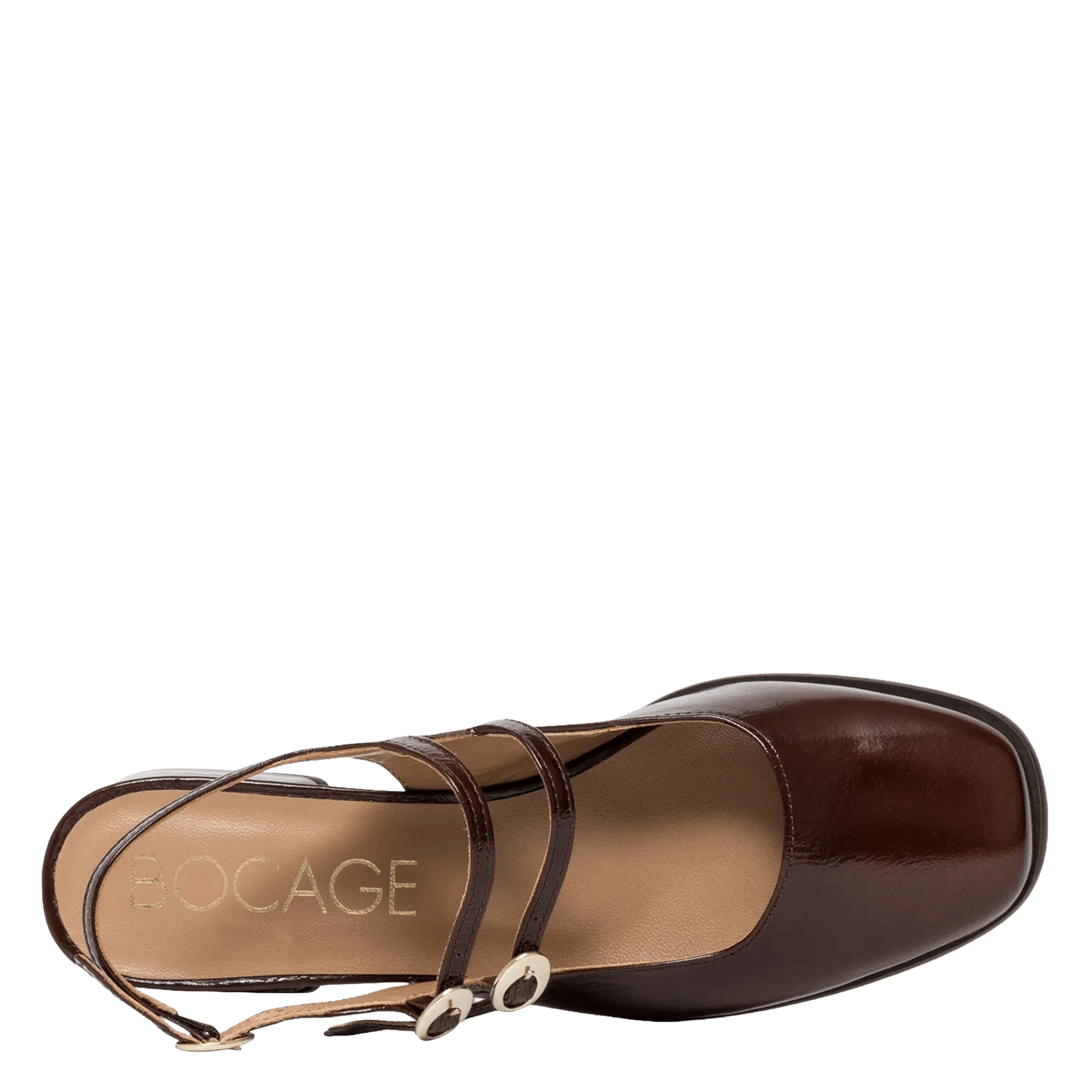 Hoge sandalen van leer BOCAGE Bruin