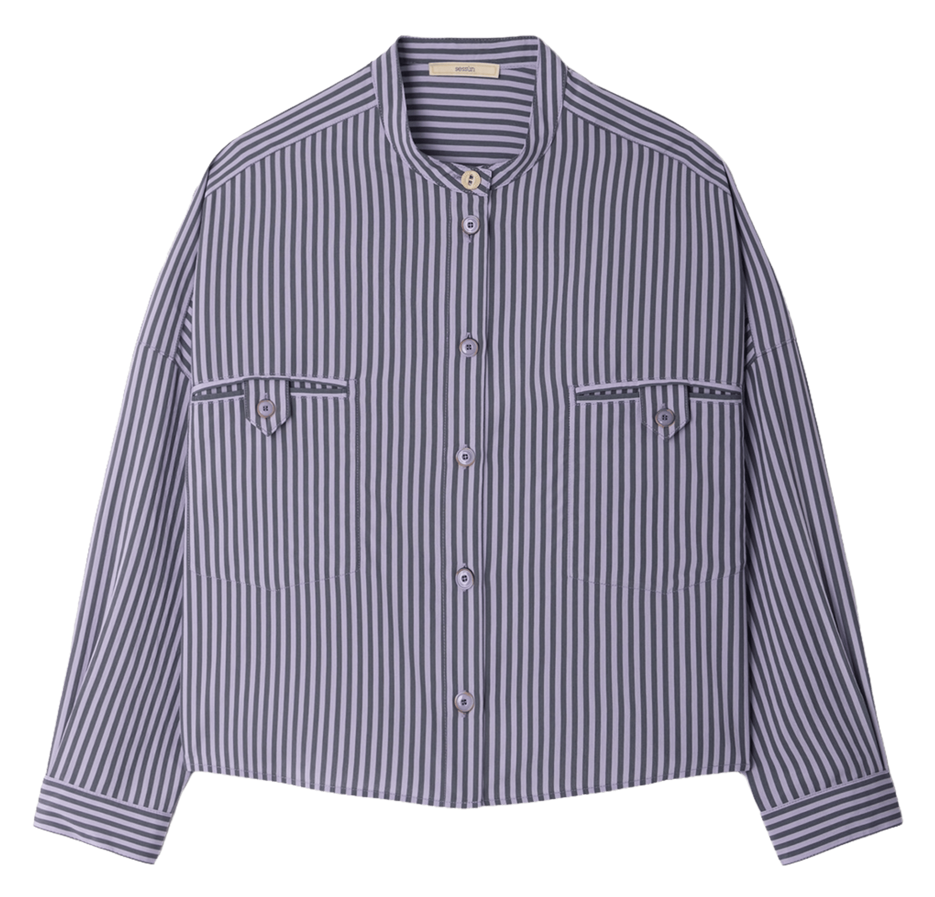 Oversized Mao collar shirt SESSUN Purple
