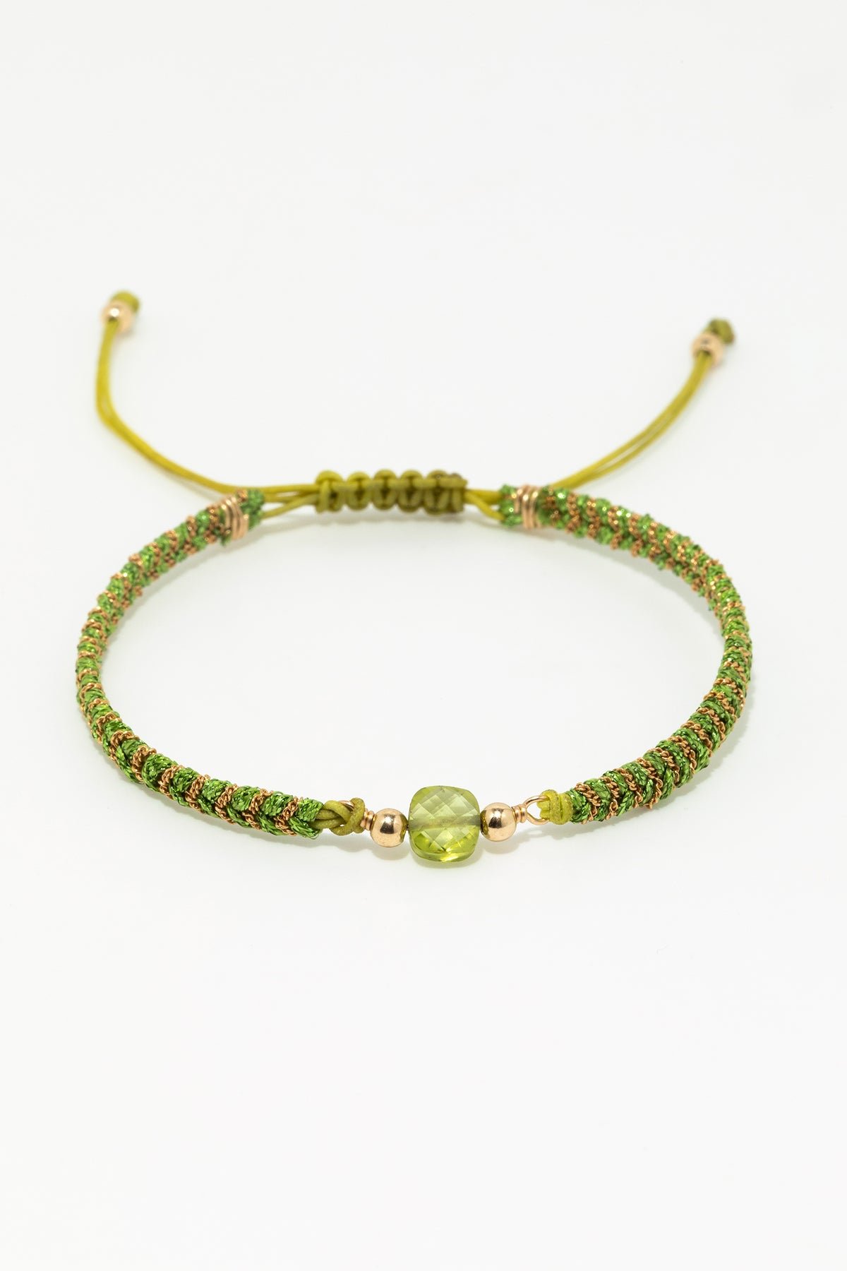 Vaiana cord bracelet - peridot YAY Golden
